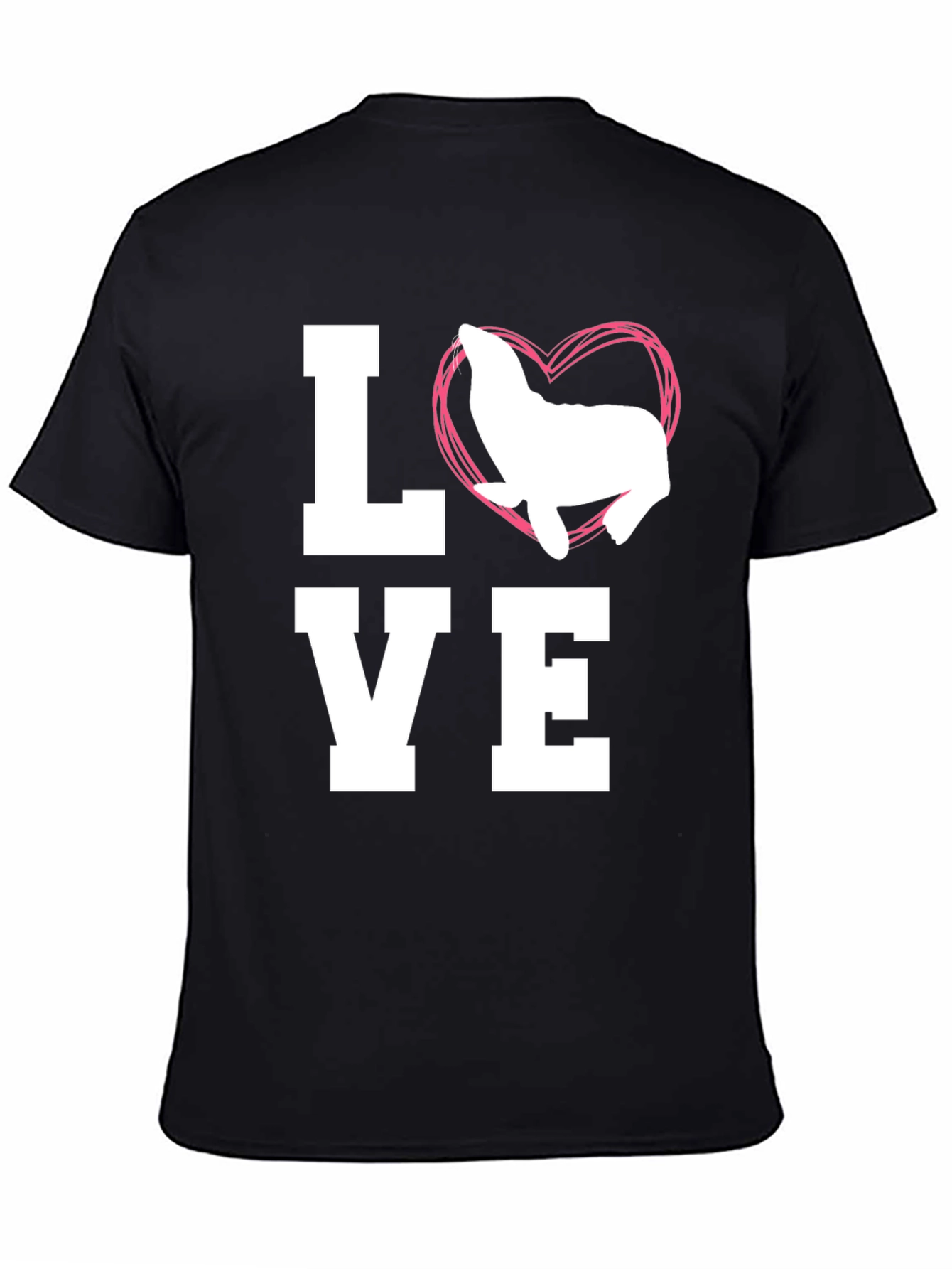 Love Seal T-Shirt - Mens Black Graphic Tee