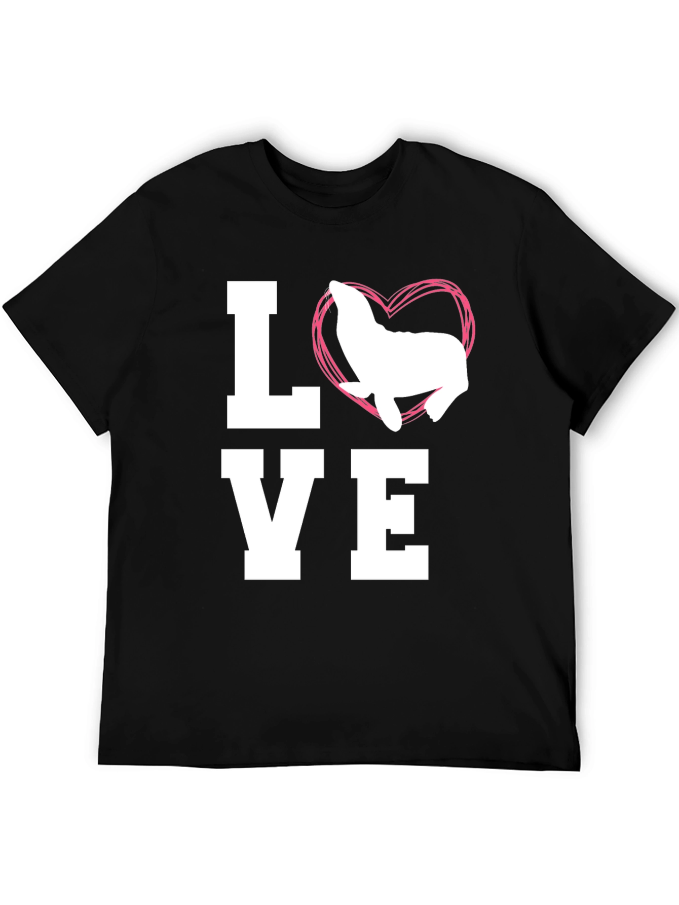 Love Seal T-Shirt - Mens Black Graphic Tee