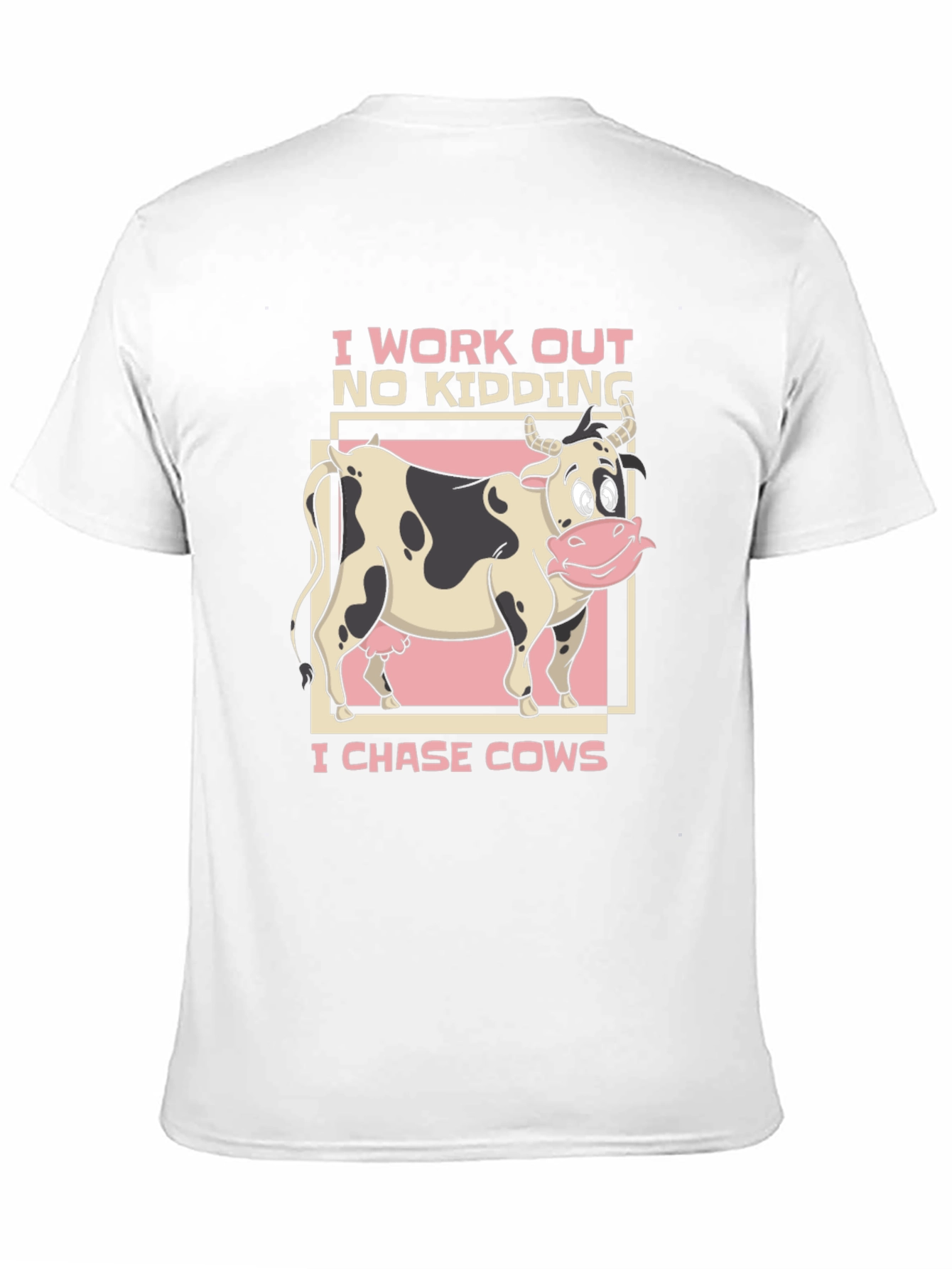 I Chase Cows Black T-Shirt