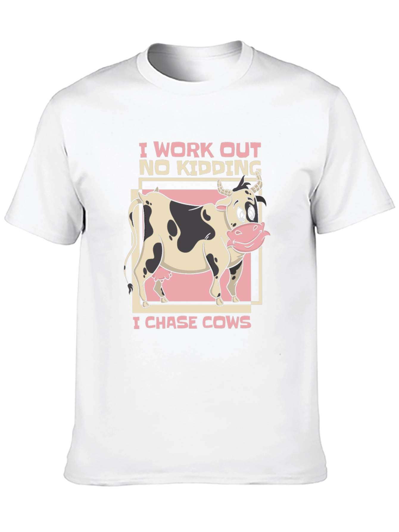 I Chase Cows Black T-Shirt