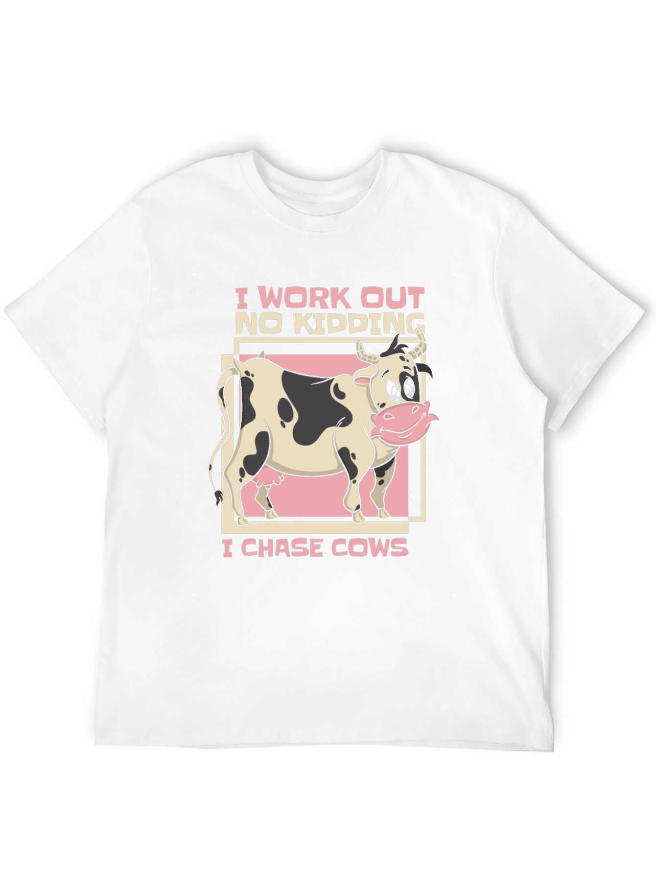 I Chase Cows Black T-Shirt