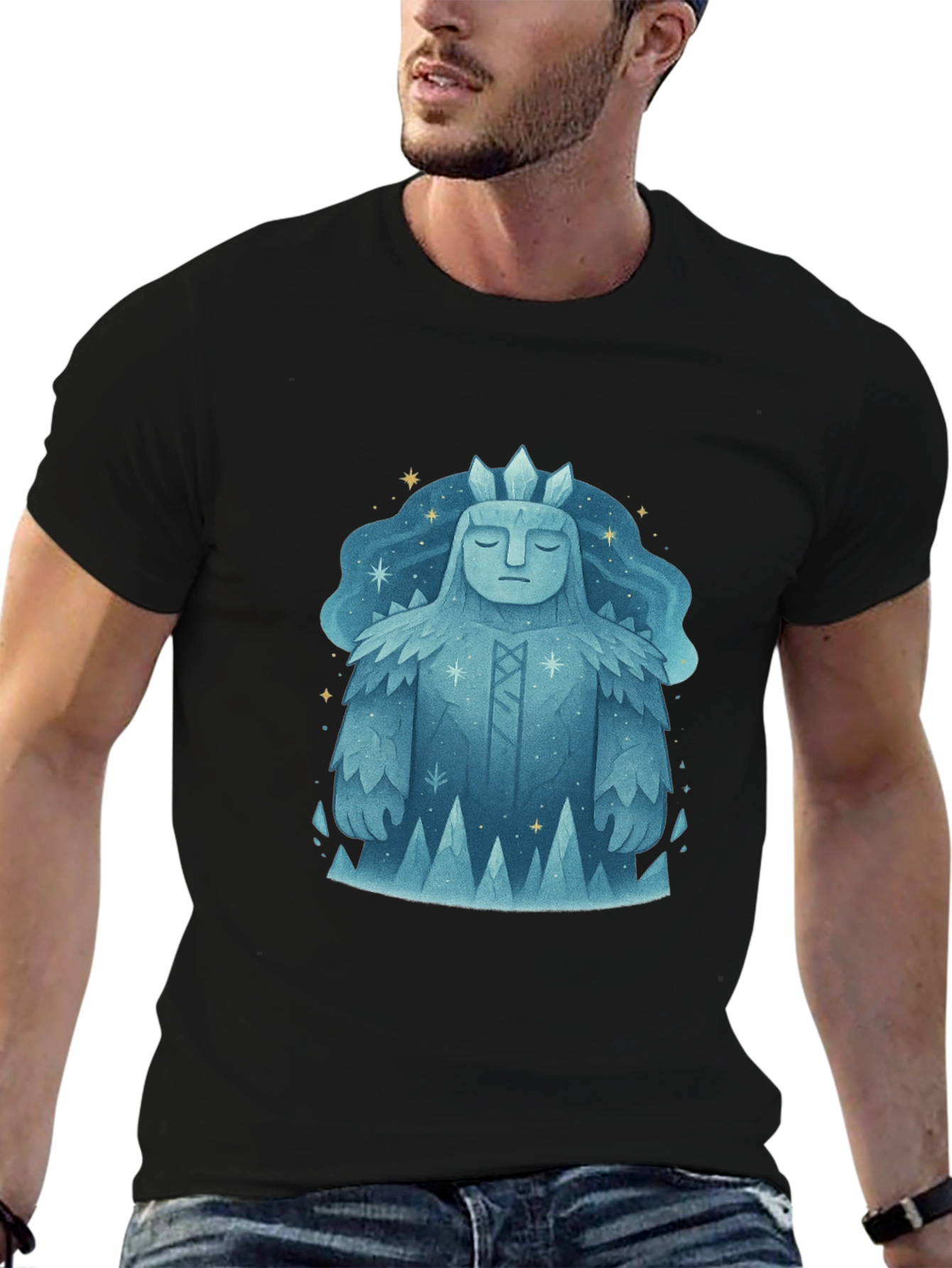 Winter Spirit Graphic Tee - Black