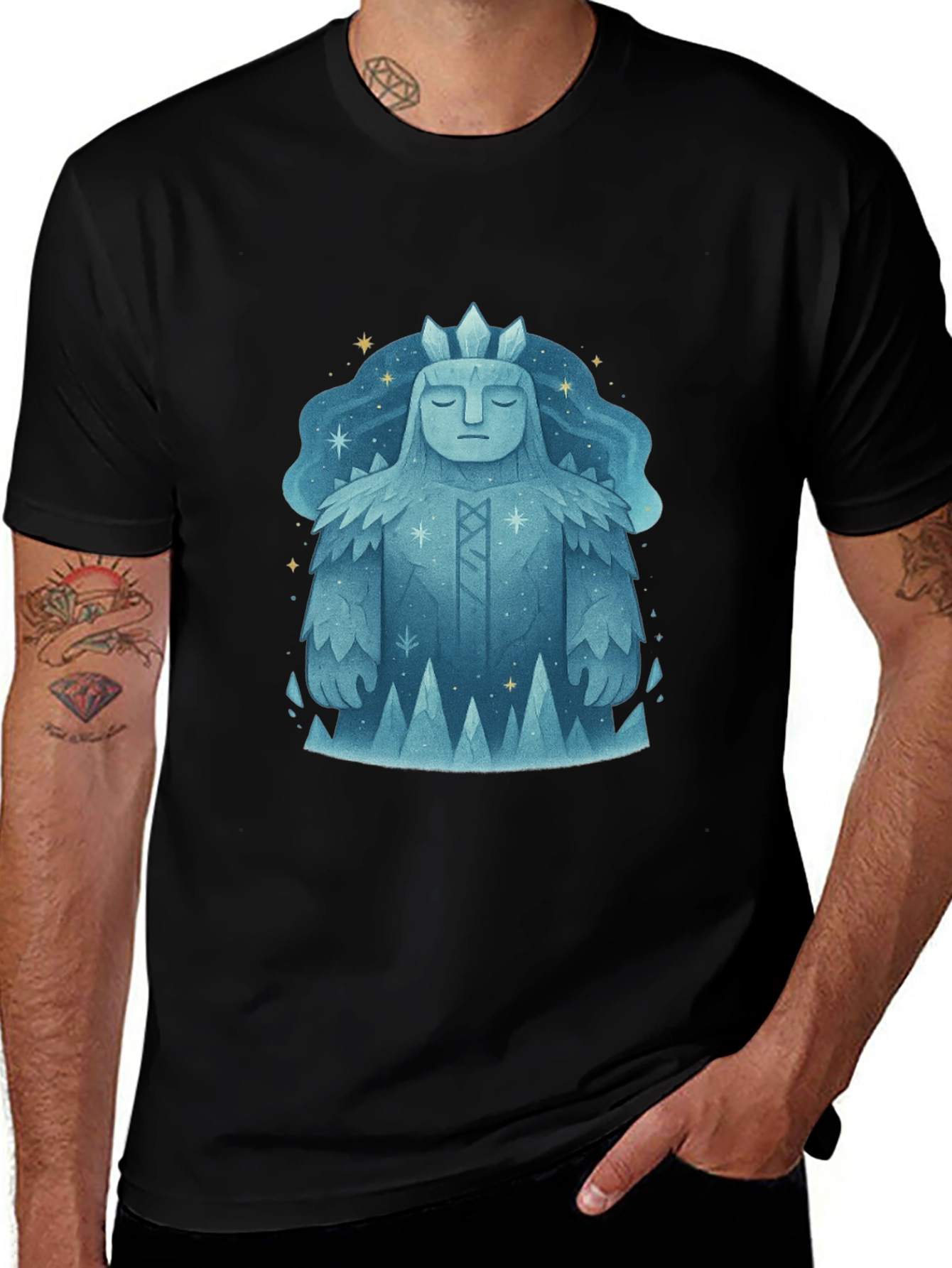 Winter Spirit Graphic Tee - Black