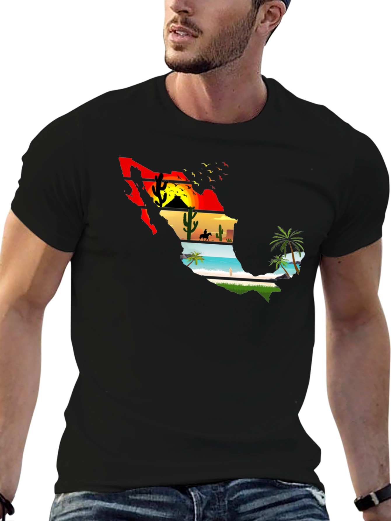 Mexico Graphic Black T-Shirt