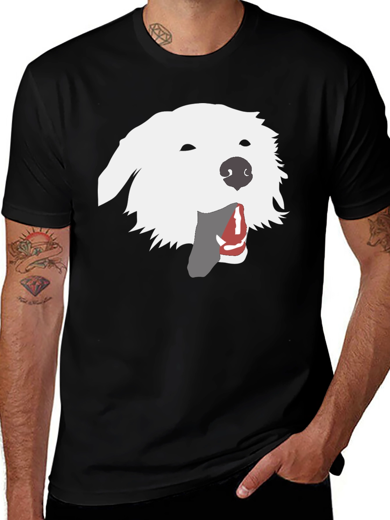 Dog Graphic Tee - Black T-Shirt