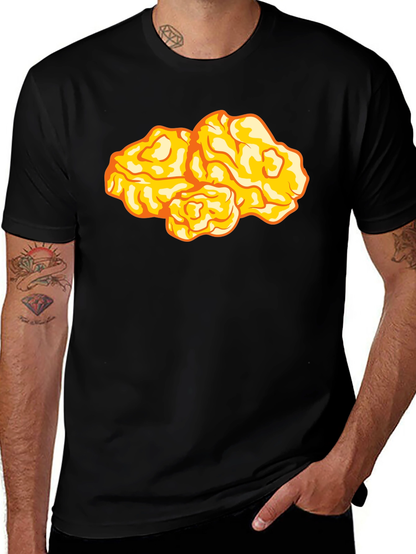 Funny Chicken Nugget Graphic T-Shirt - Foodie Fashion