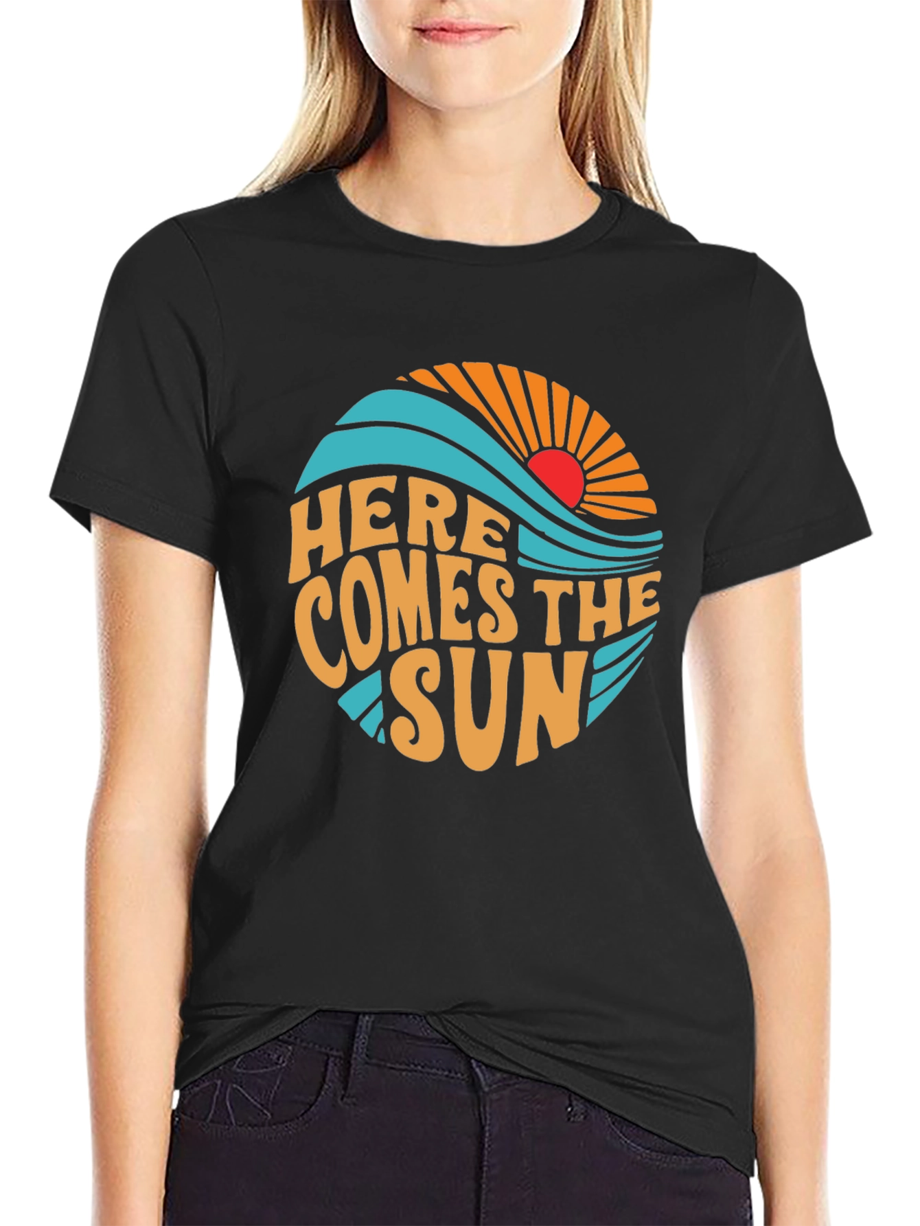 Here Comes the Sun Graphic Tee - Retro Style