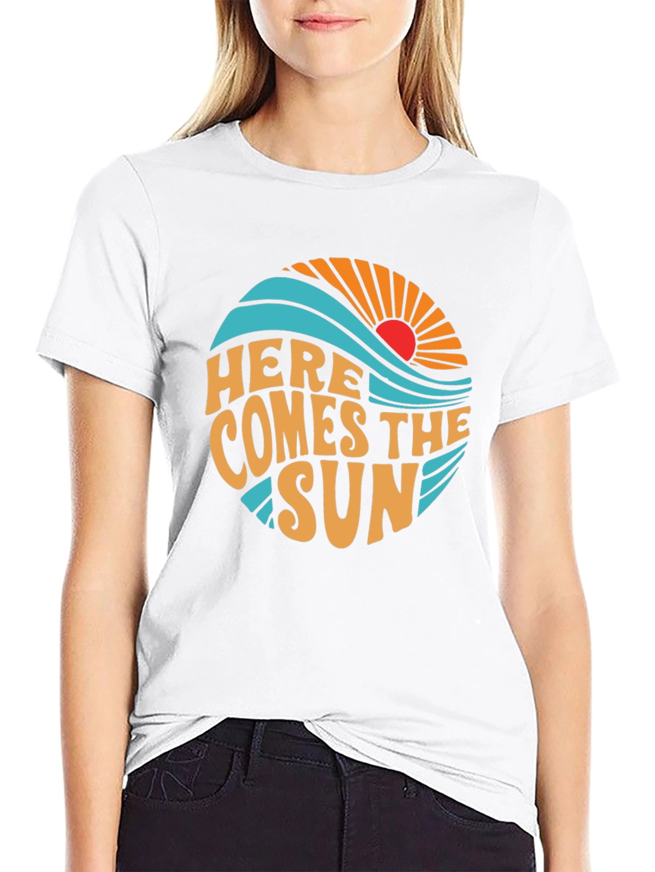 Here Comes the Sun Graphic Tee - Retro Style