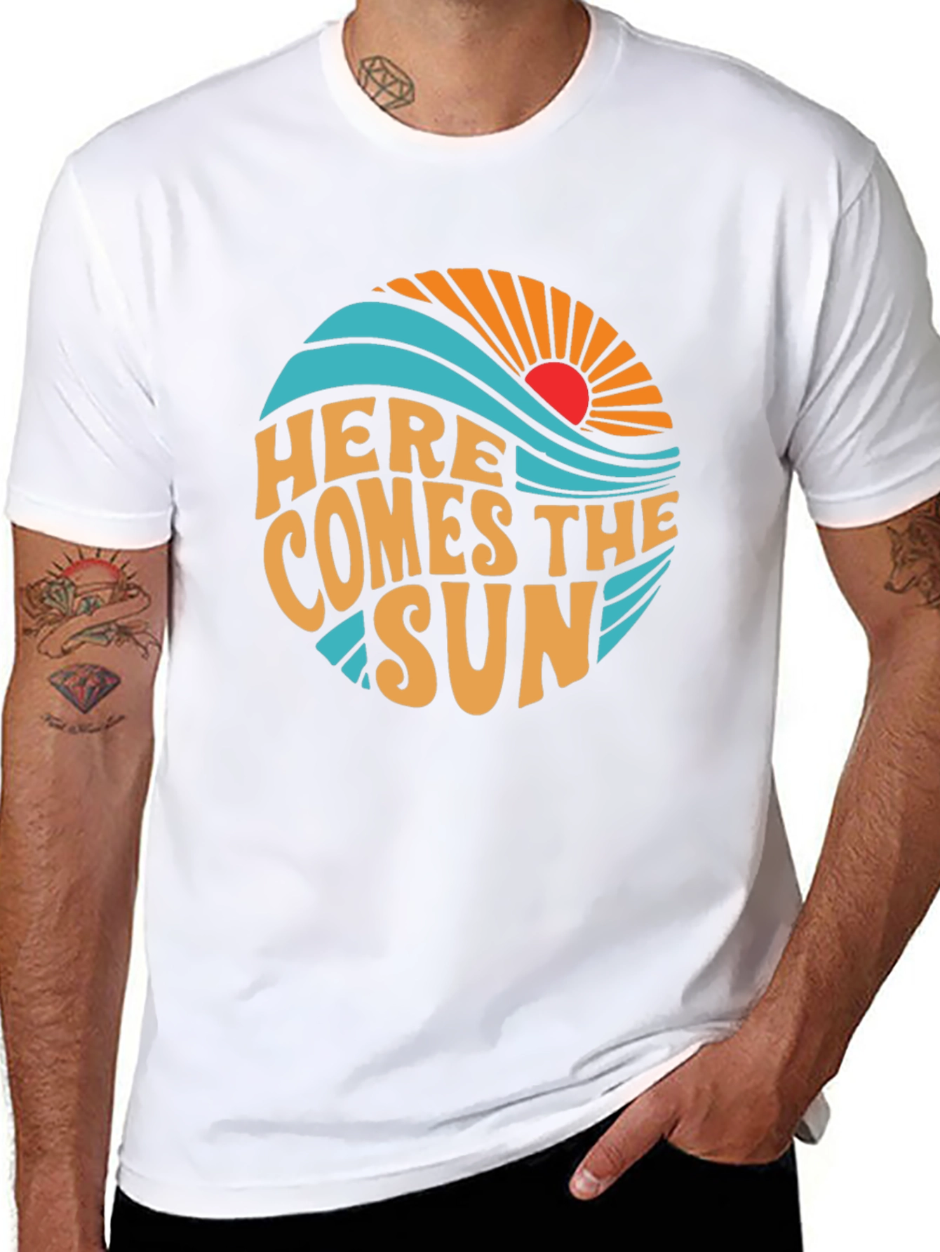Here Comes the Sun Graphic Tee - Retro Style