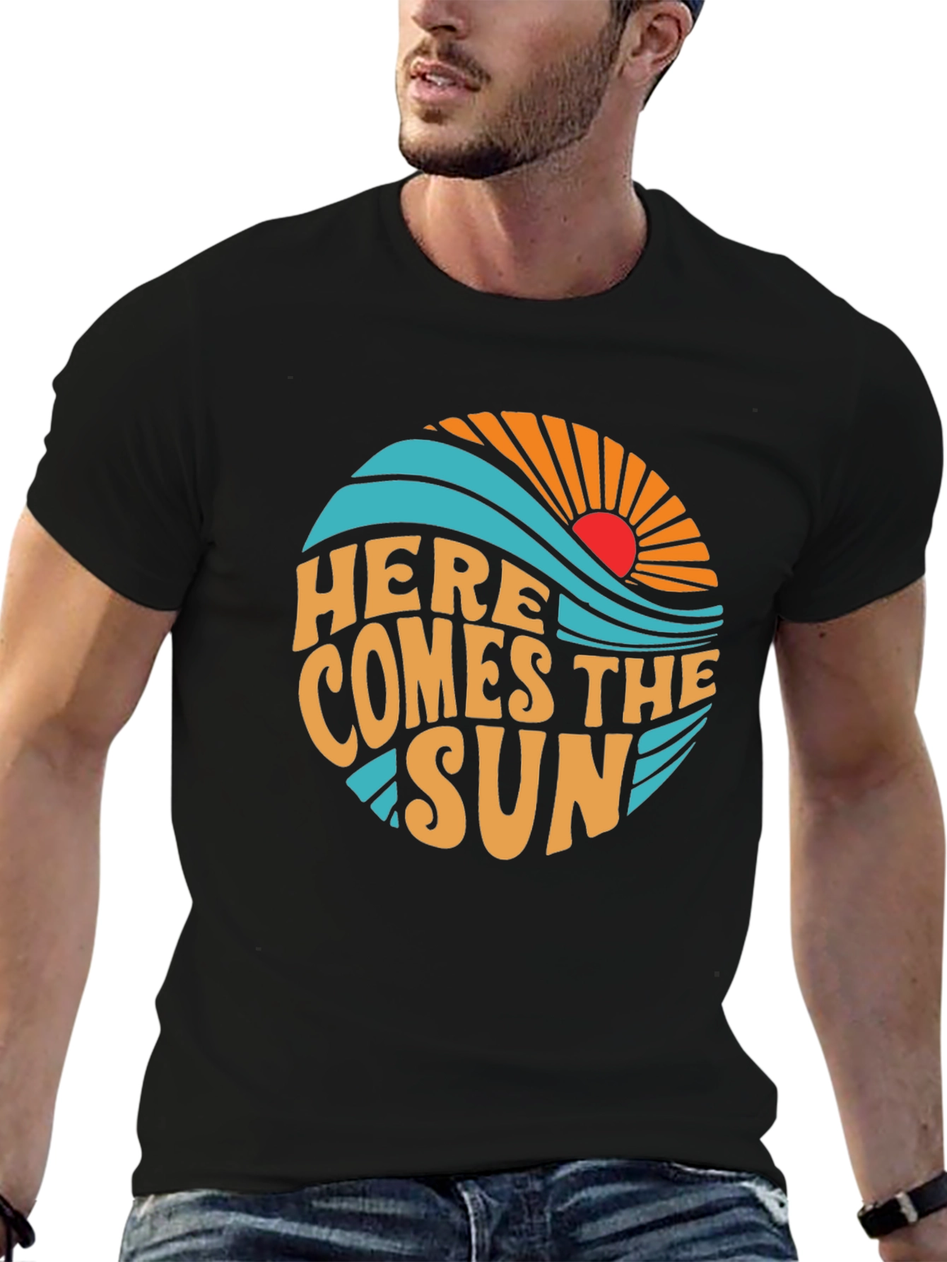Here Comes the Sun Graphic Tee - Retro Style