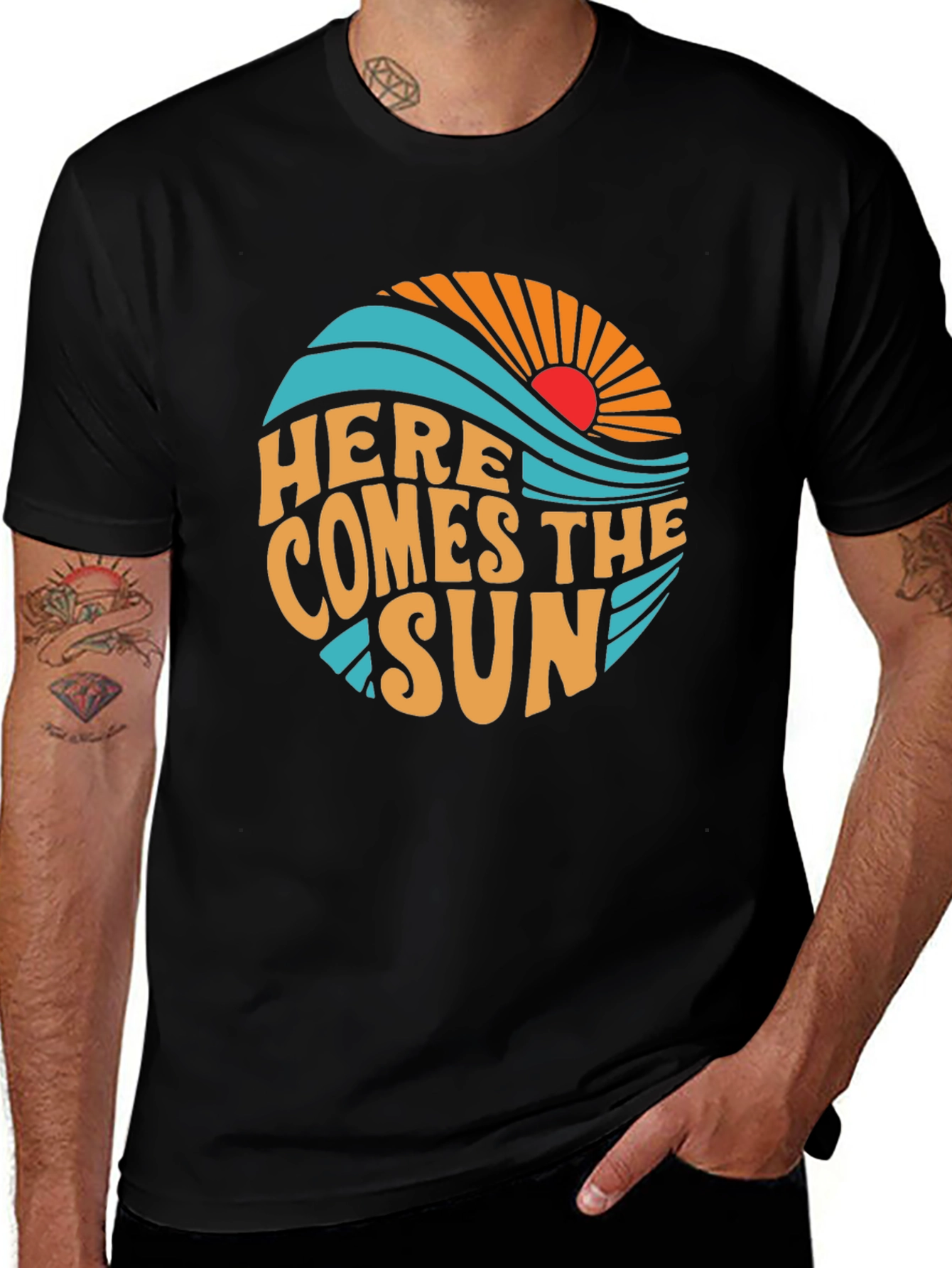 Here Comes the Sun Graphic Tee - Retro Style