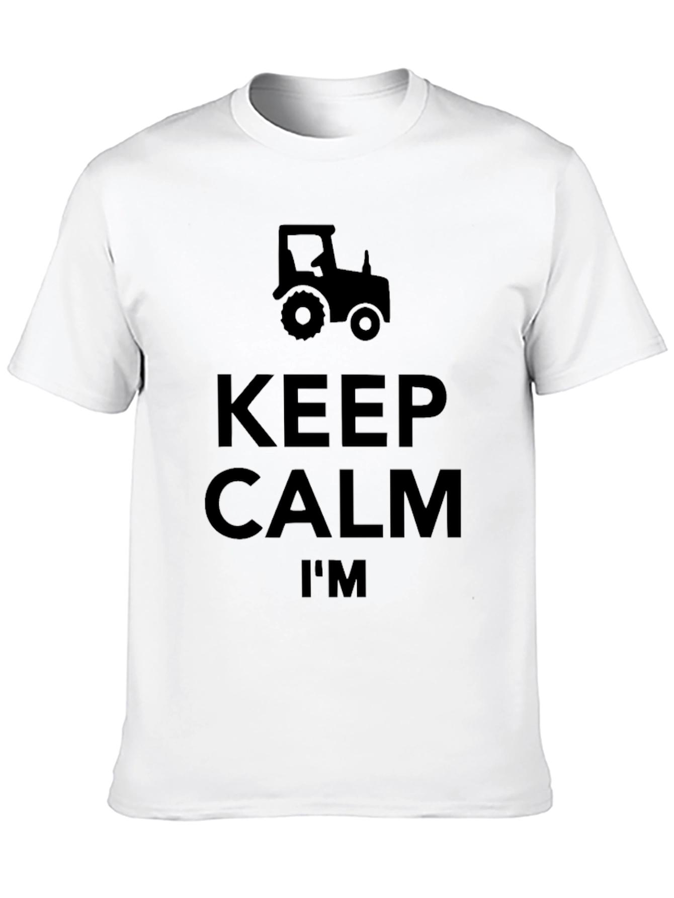 Keep Calm Im A Farmer Black T-Shirt