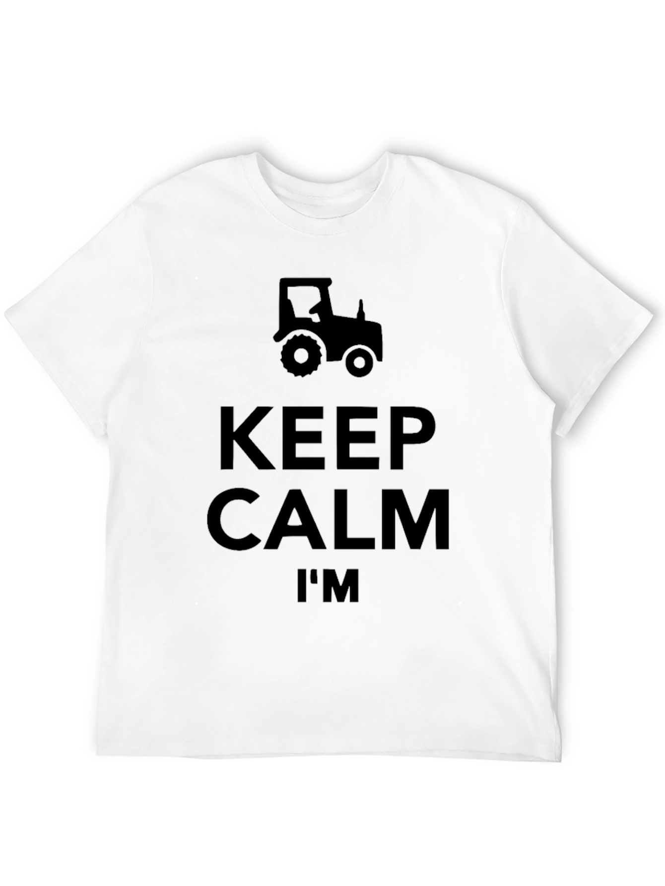 Keep Calm Im A Farmer Black T-Shirt