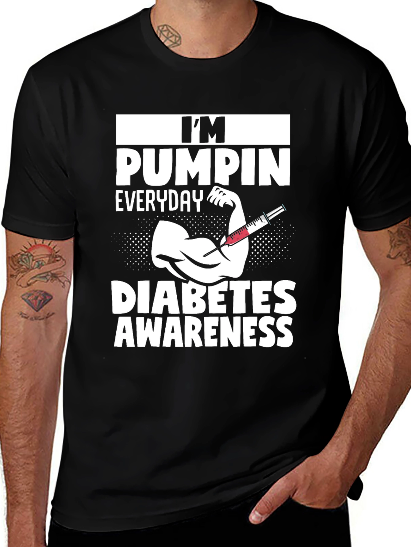 Diabetes Awareness T-Shirt - Im Pumping Everyday