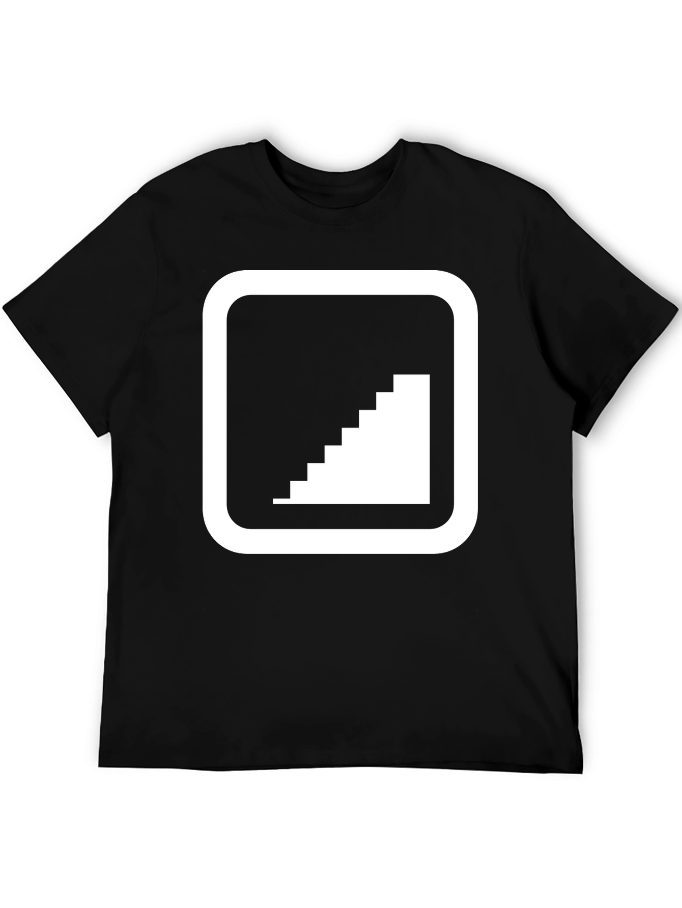 Pixel Staircase Graphic Tee - Modern Comfort
