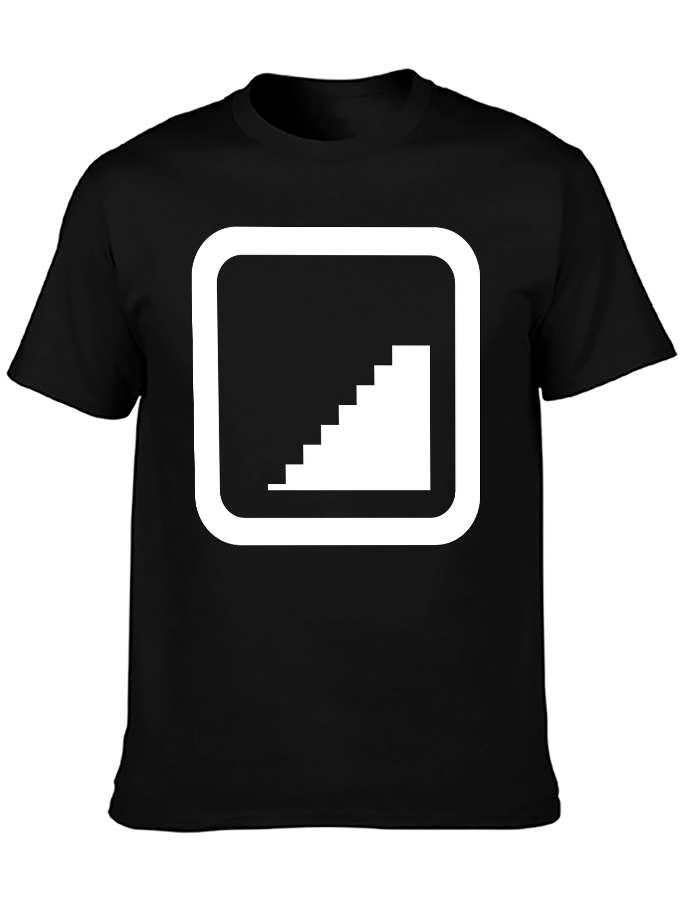 Pixel Staircase Graphic Tee - Modern Comfort