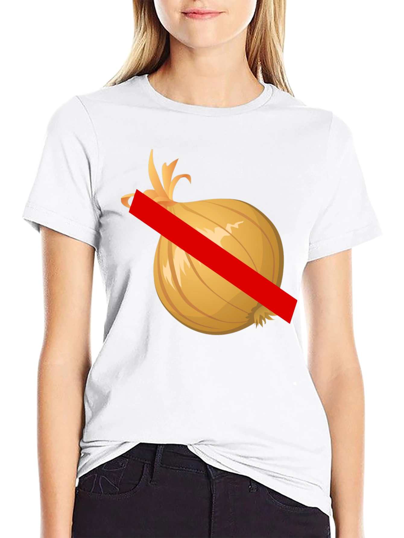 No Onion Black T-Shirt - Graphic Tee