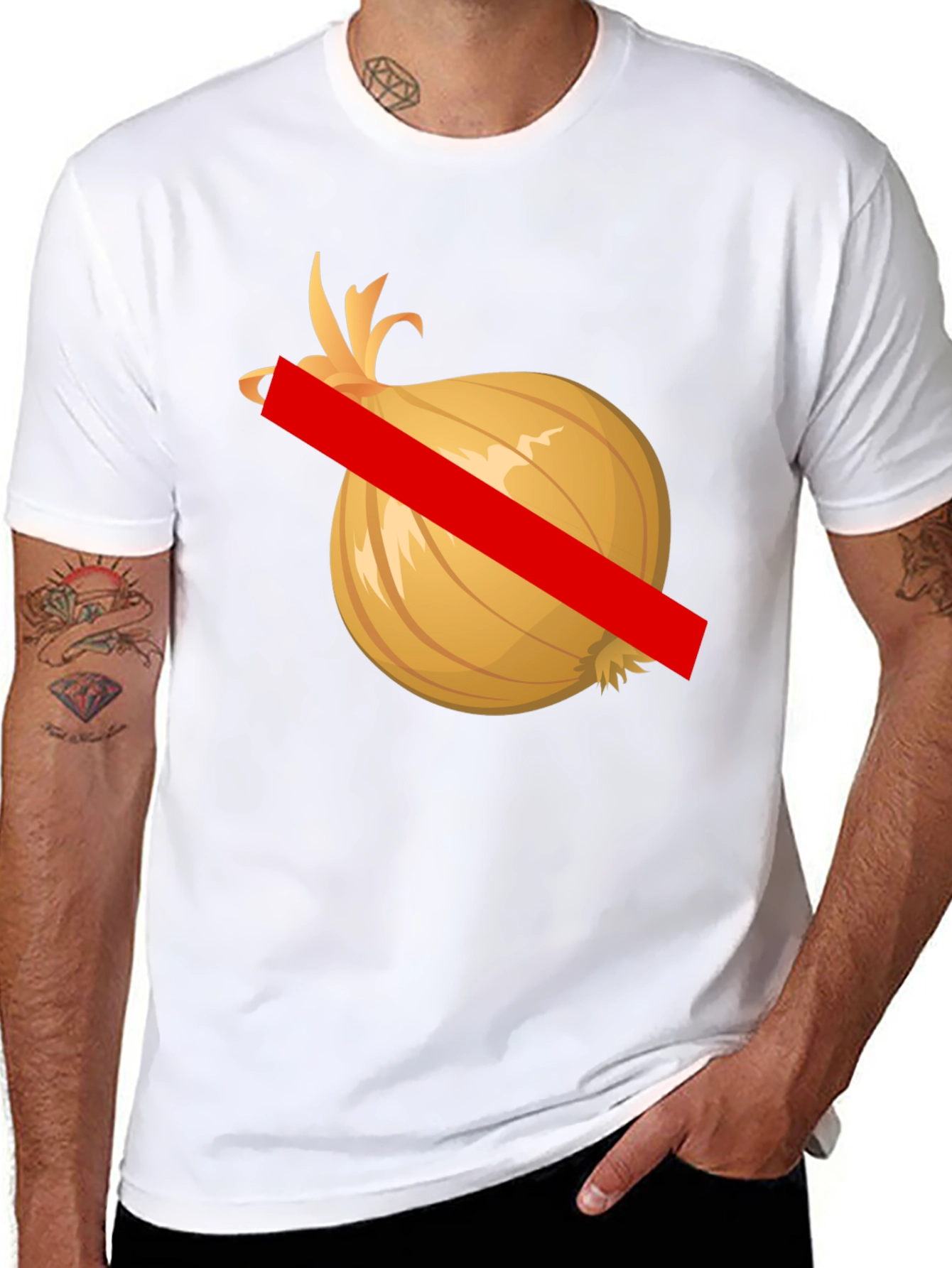 No Onion Black T-Shirt - Graphic Tee