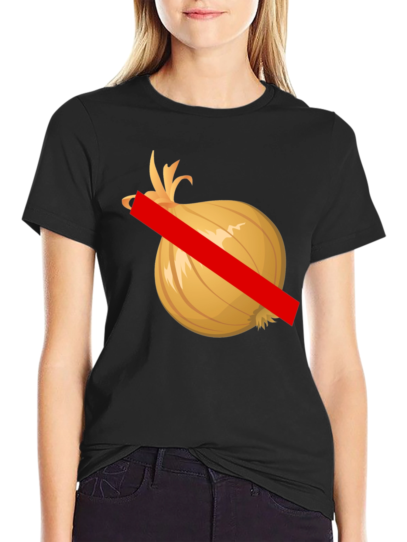 No Onion Black T-Shirt - Graphic Tee