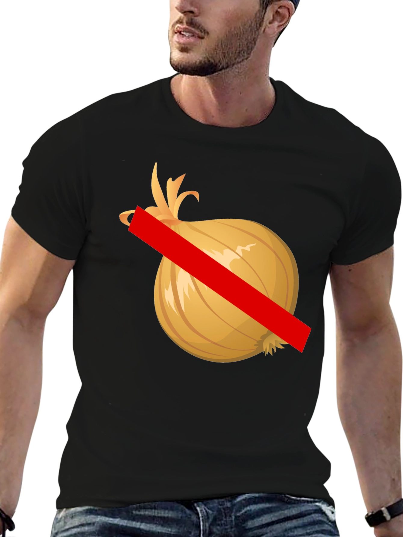 No Onion Black T-Shirt - Graphic Tee