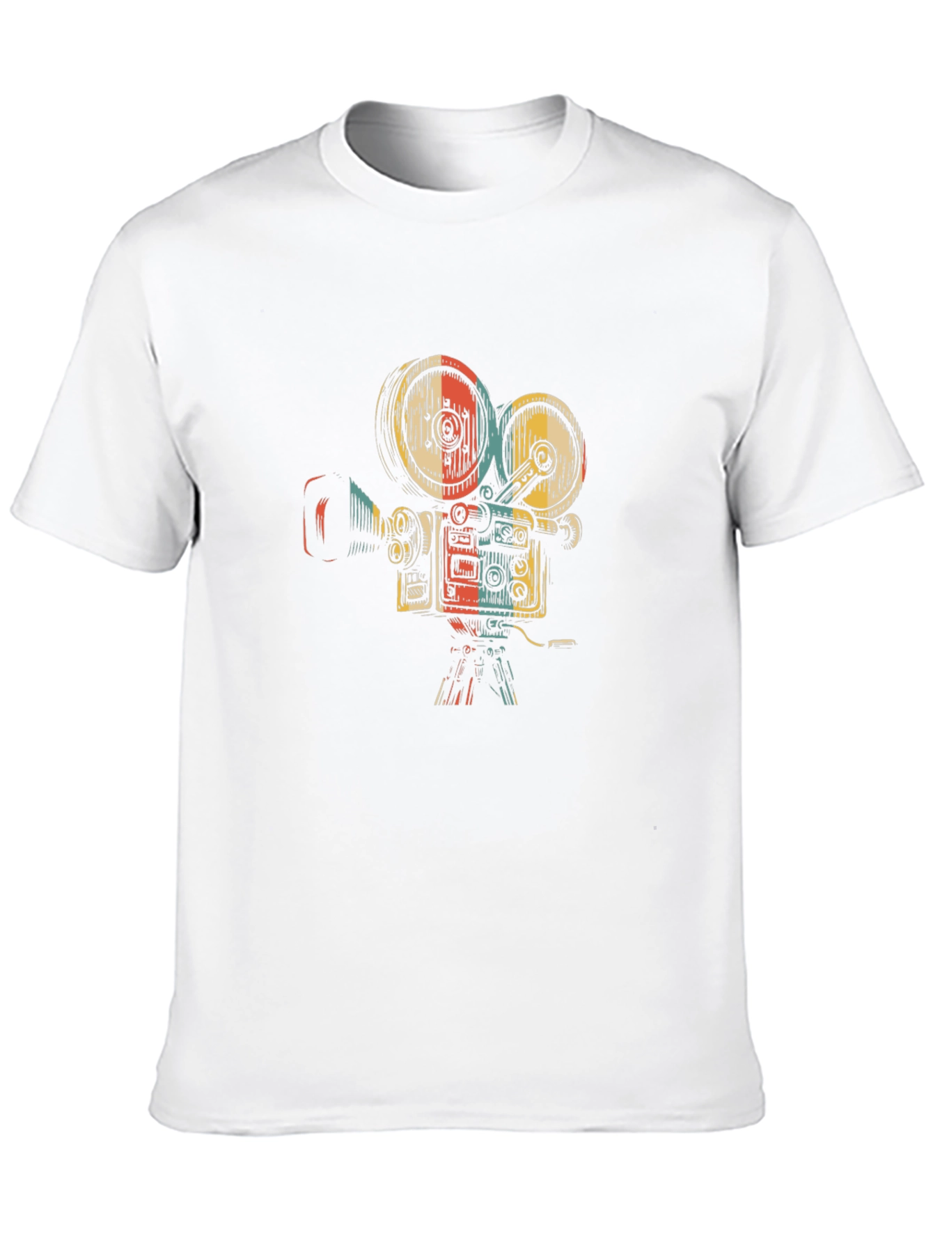 Retro Film Camera Graphic Tee - Black