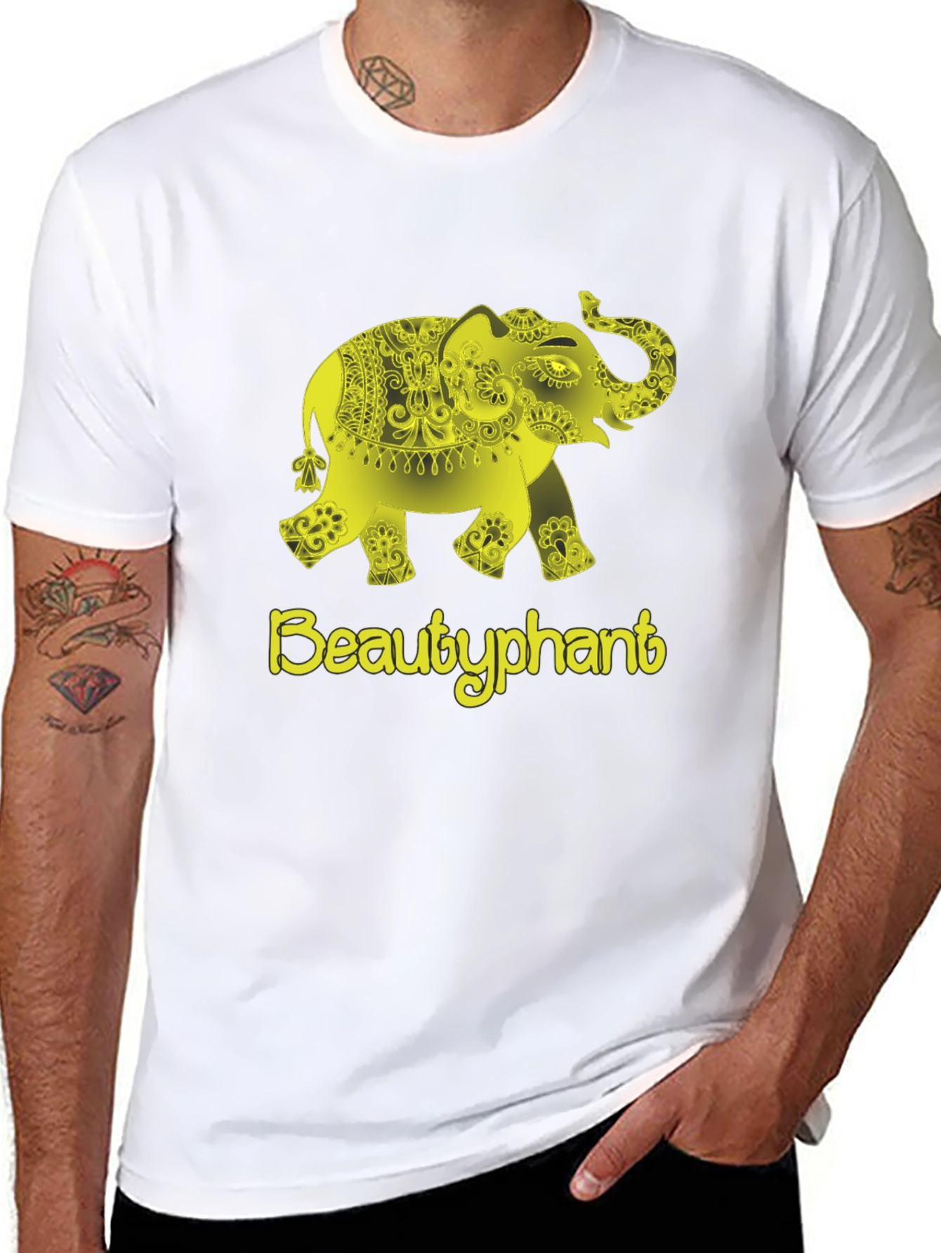 Beautyphant Black T-Shirt - Elephant Graphic Tee