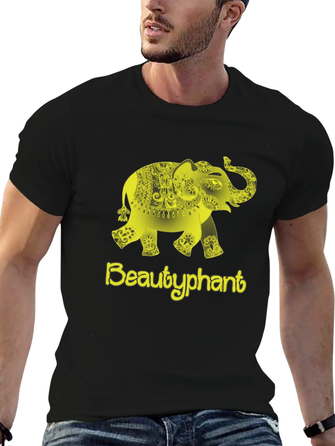 Beautyphant Black T-Shirt - Elephant Graphic Tee