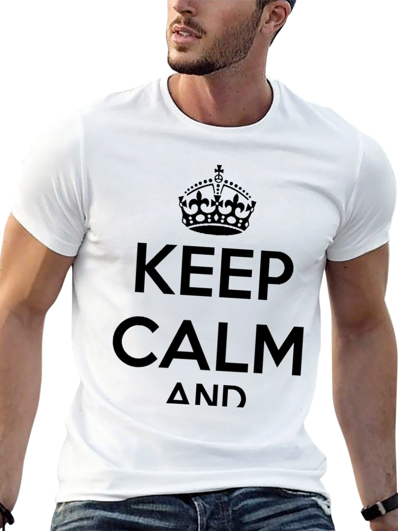 Keep Calm Graphic T-Shirt - Mens Black Tee
