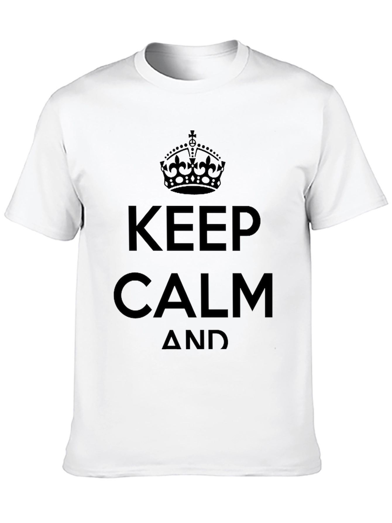 Keep Calm Graphic T-Shirt - Mens Black Tee