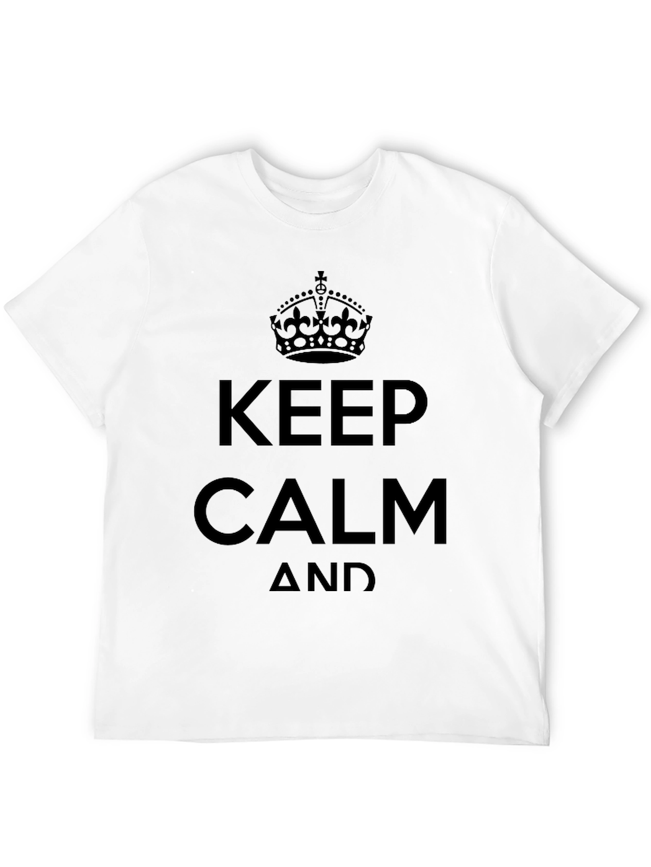 Keep Calm Graphic T-Shirt - Mens Black Tee