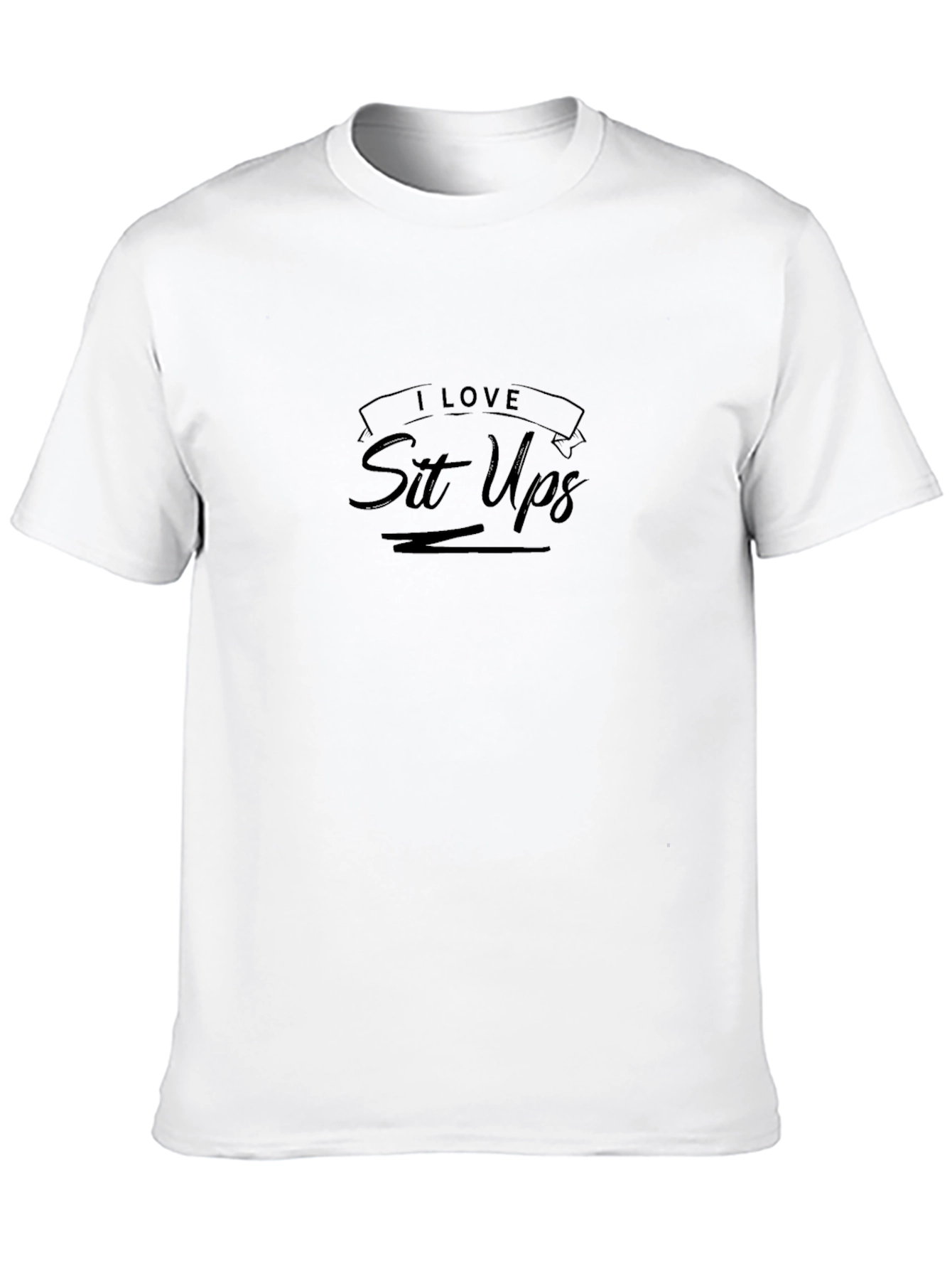 I Love Sit Ups Black Graphic Tee