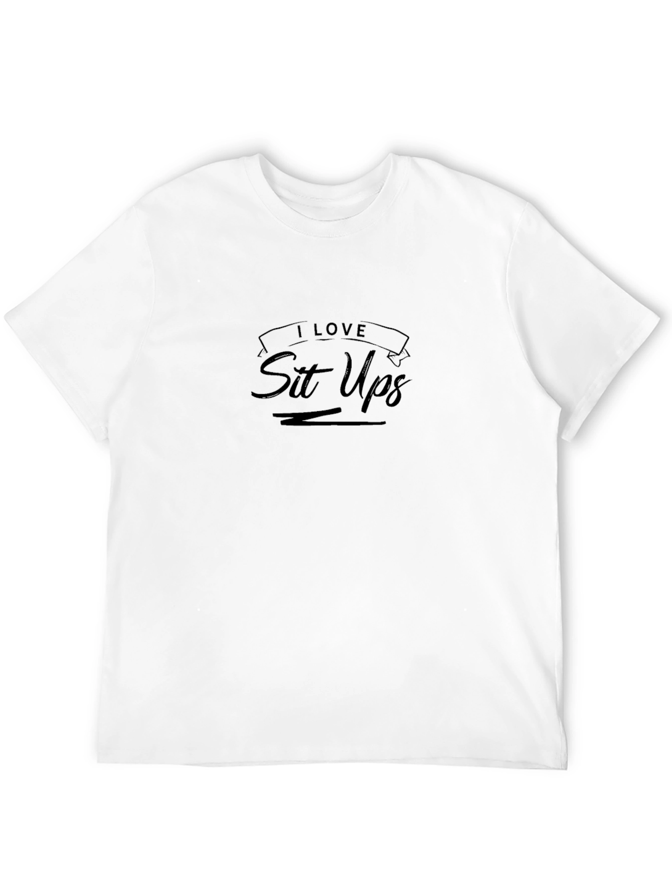I Love Sit Ups Black Graphic Tee