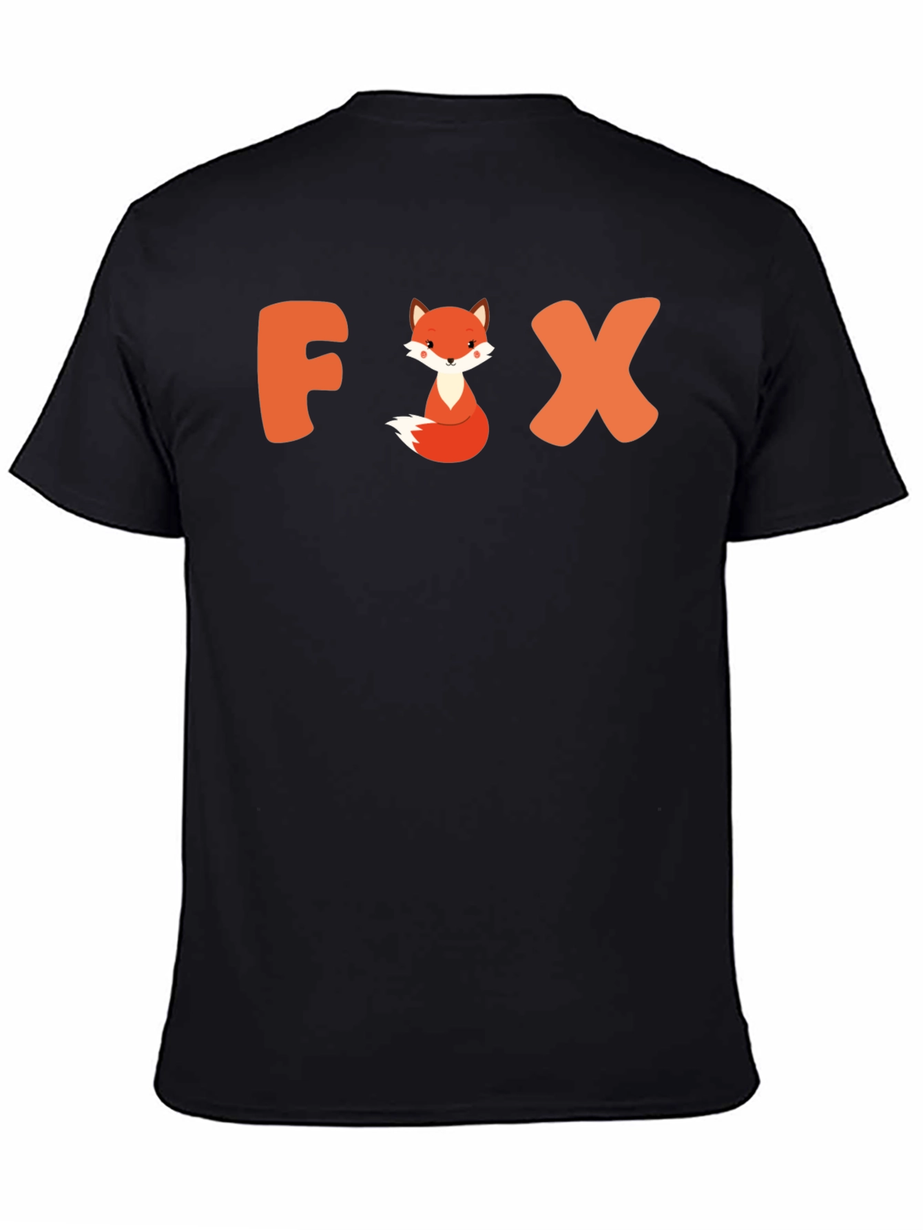 Cute Fox Graphic Tee - Unisex Black T-Shirt