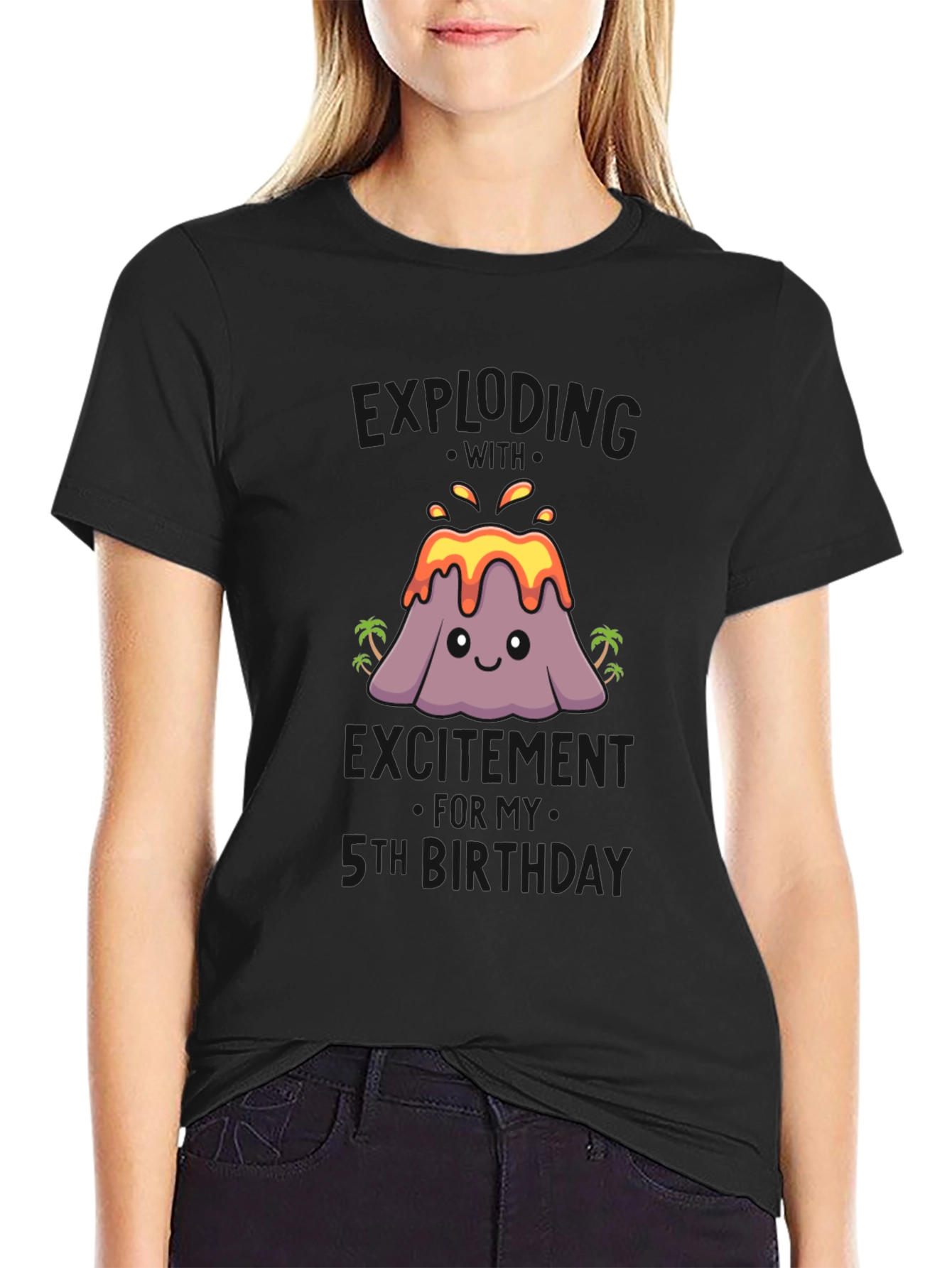 Volcano 5th Birthday T-Shirt - Erupting With Excitement!