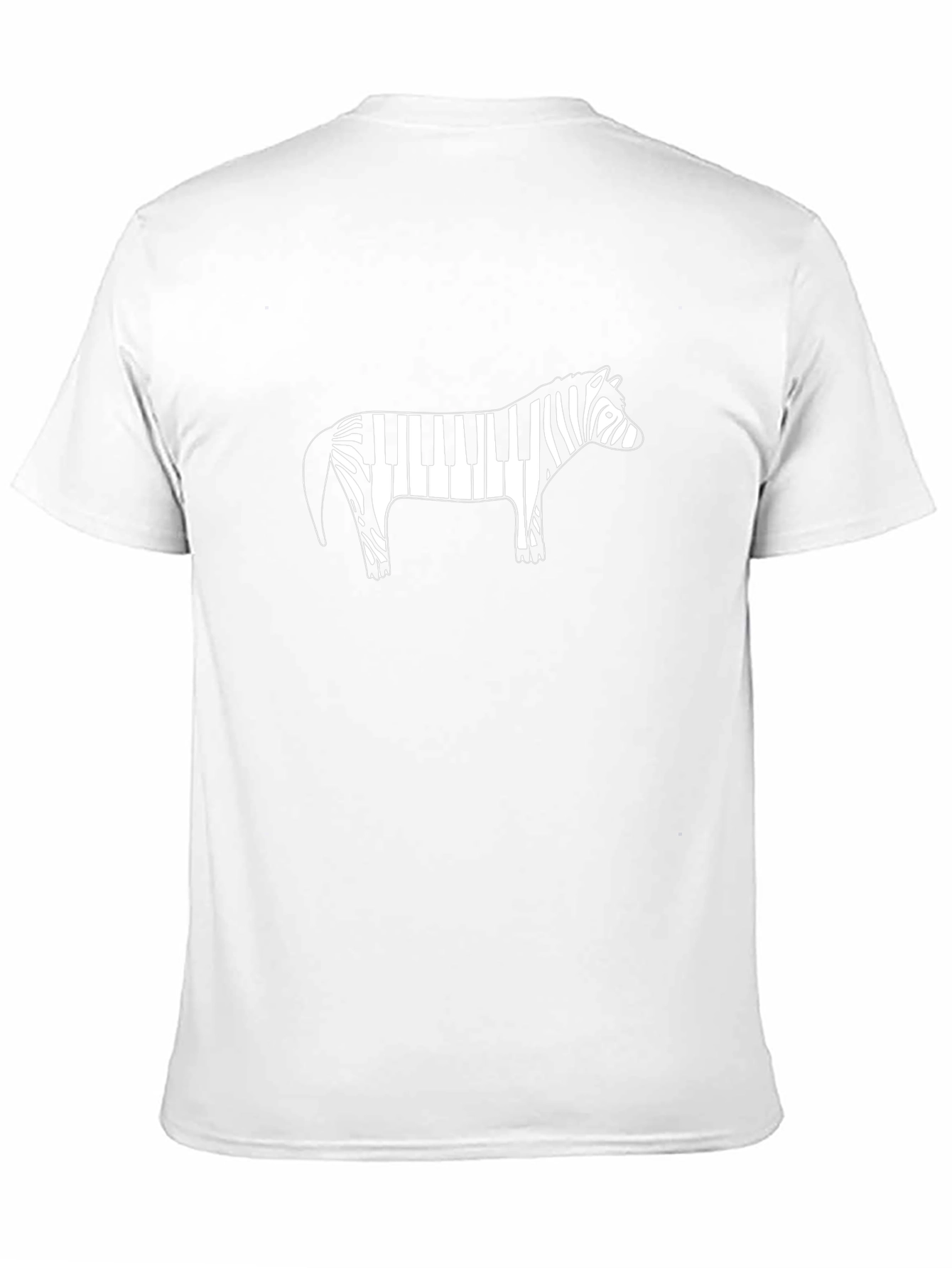 Piano Zebra Mens T-Shirt - Musical Animal Tee