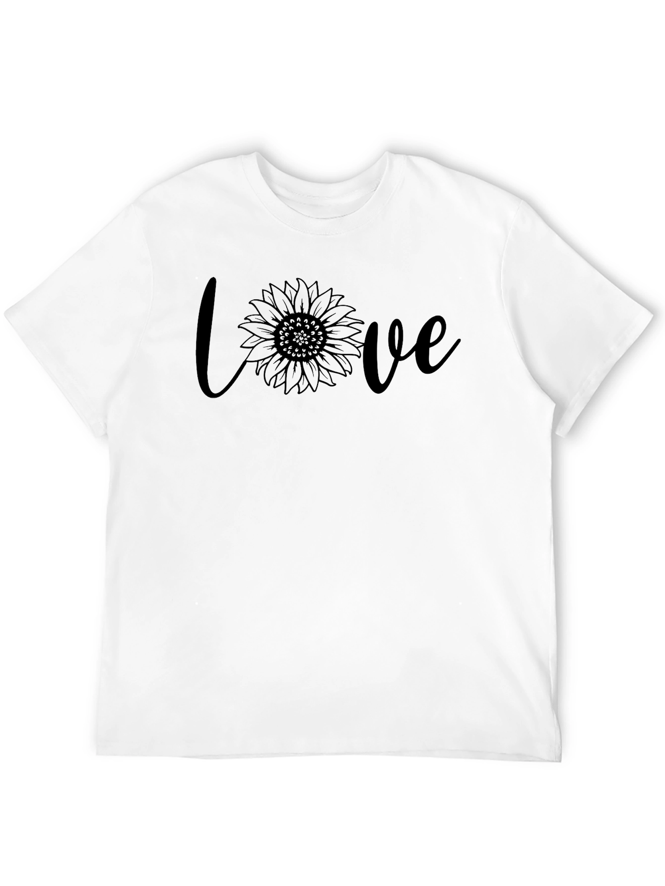 Sunflower Love Graphic Black Tee