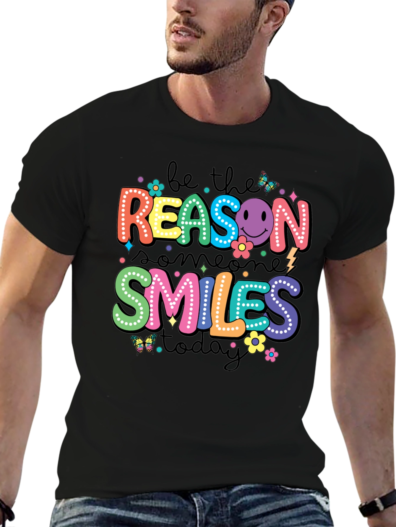 Be the Reason Someone Smiles Today Black T-Shirt