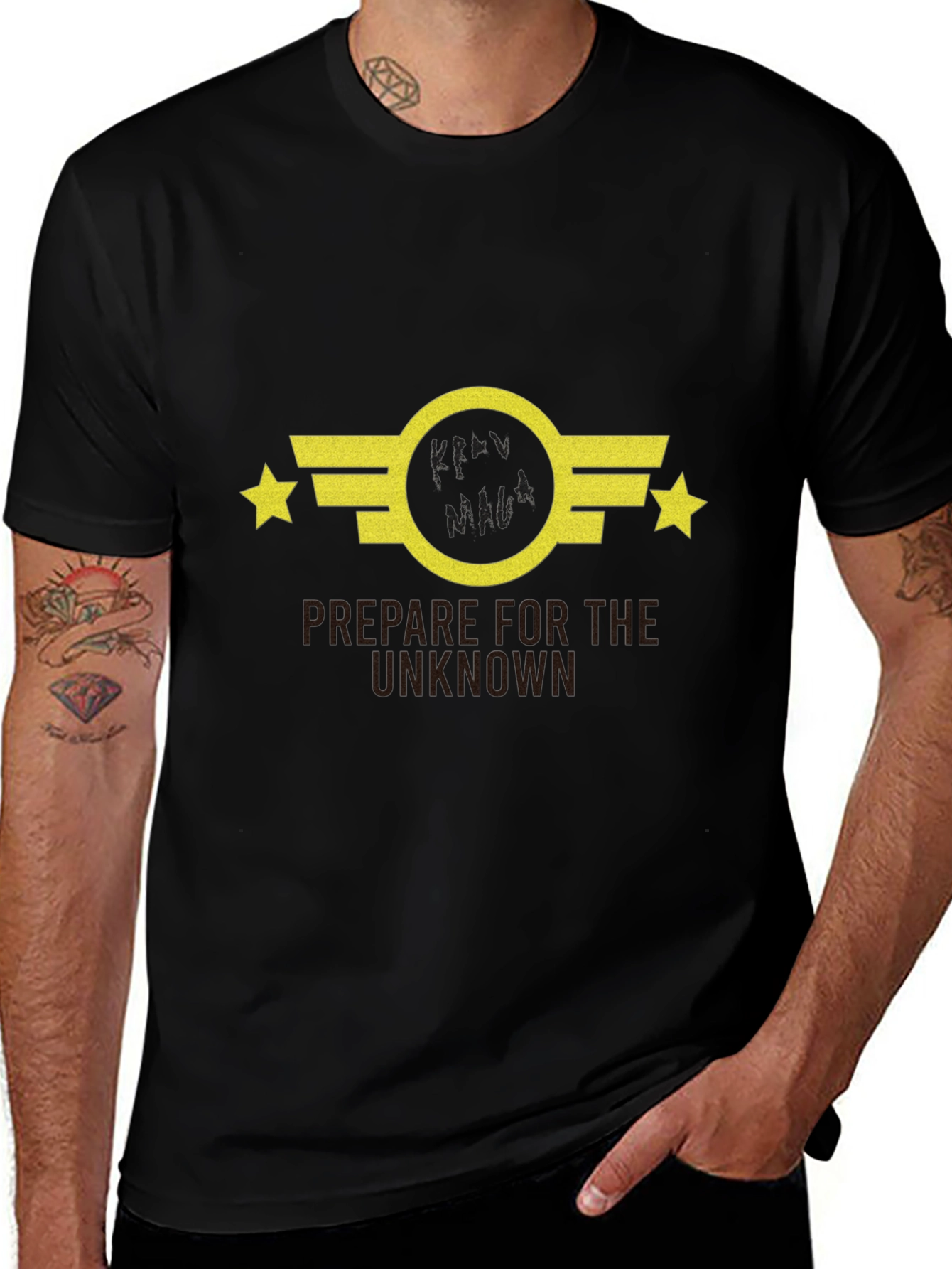 Krav Maga Prepare for Unknown Black T-Shirt