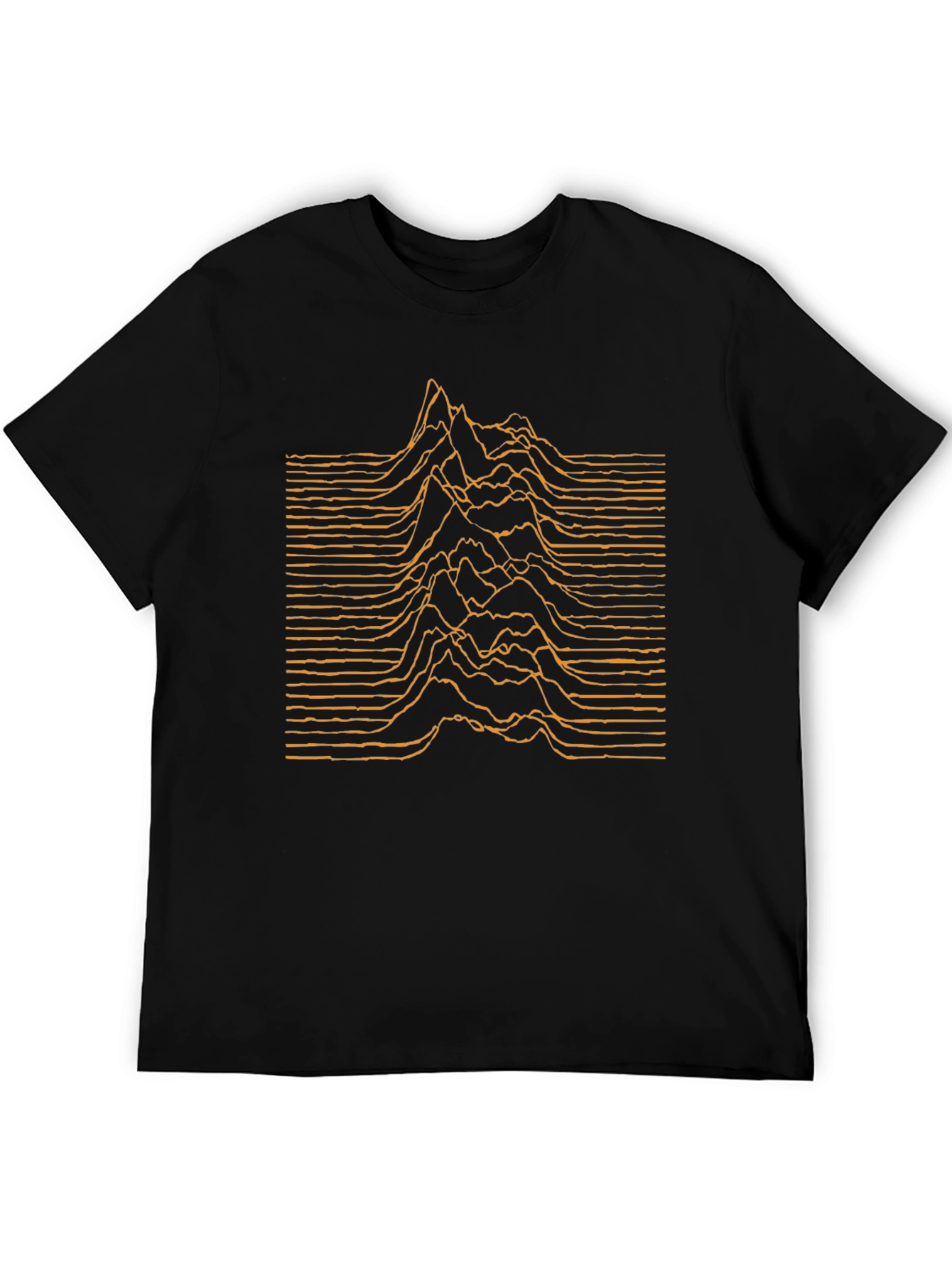 Abstract Soundwave Graphic Tee - Black