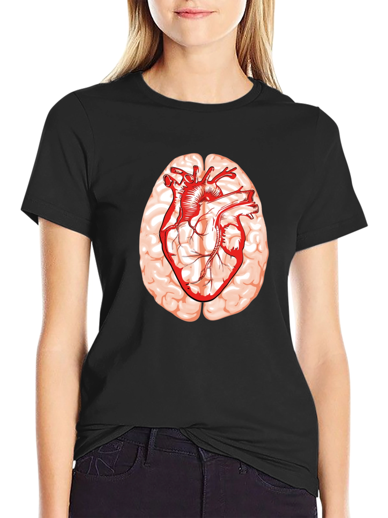 Brain Heart Graphic Tee - Smart Love