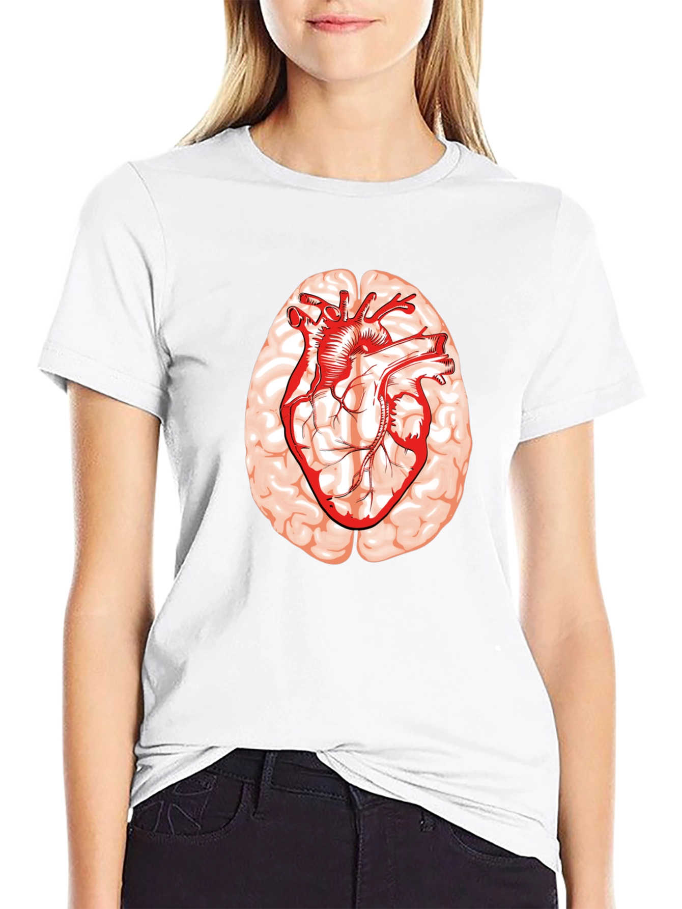 Brain Heart Graphic Tee - Smart Love