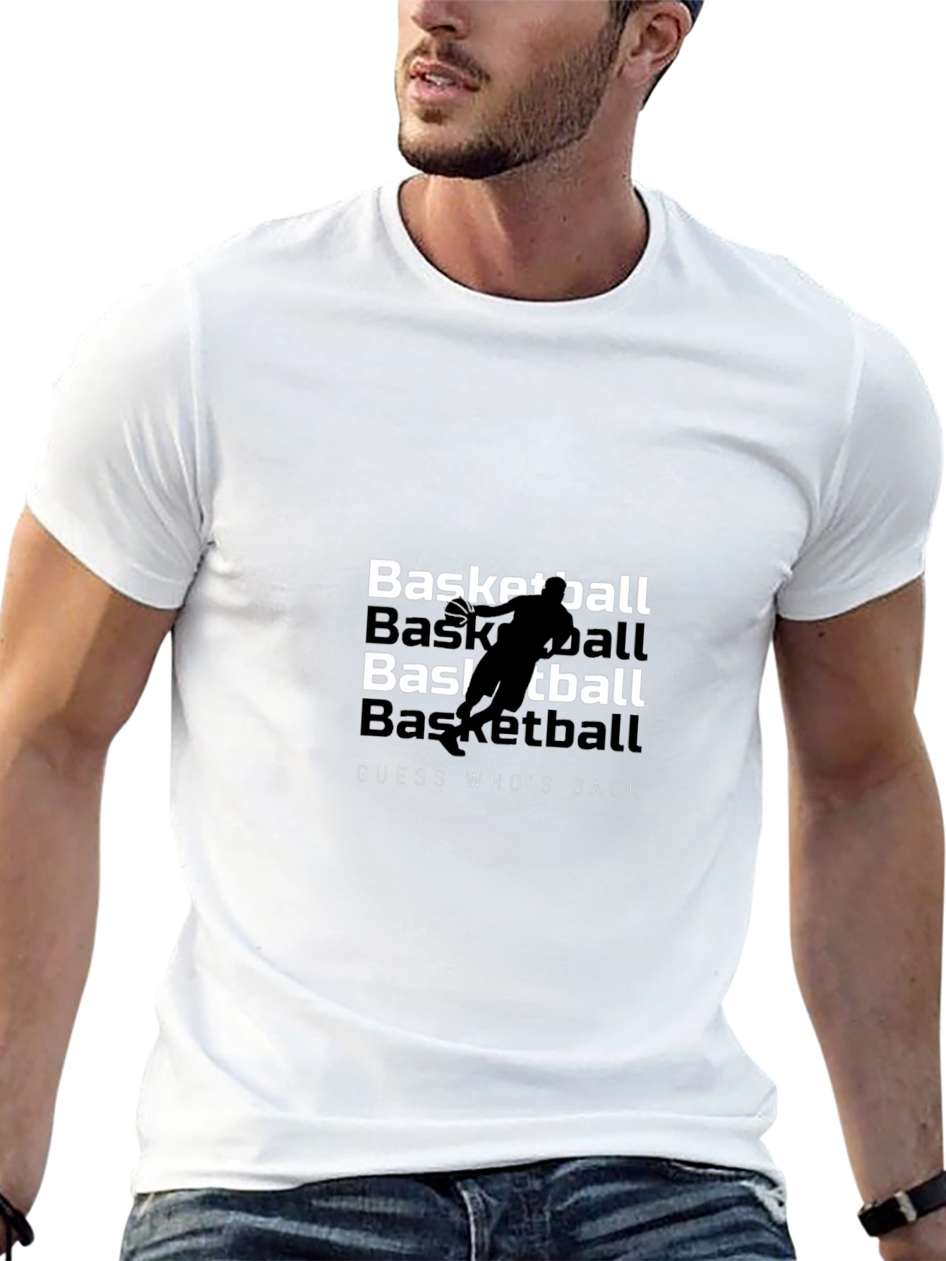 Basketball Graphic T-Shirt: Guess Whos Back Tee