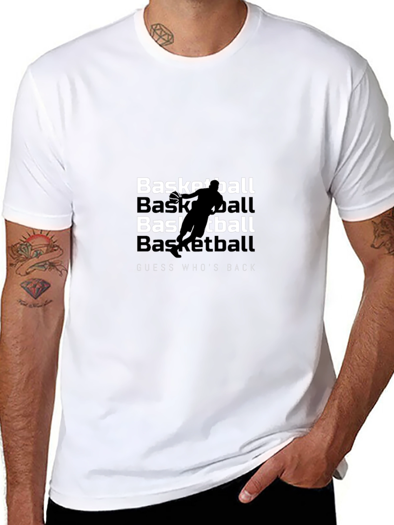 Basketball Graphic T-Shirt: Guess Whos Back Tee
