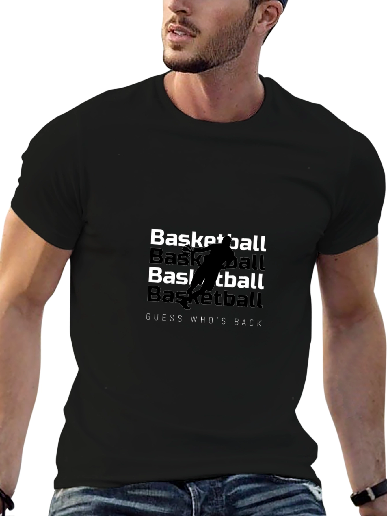 Basketball Graphic T-Shirt: Guess Whos Back Tee