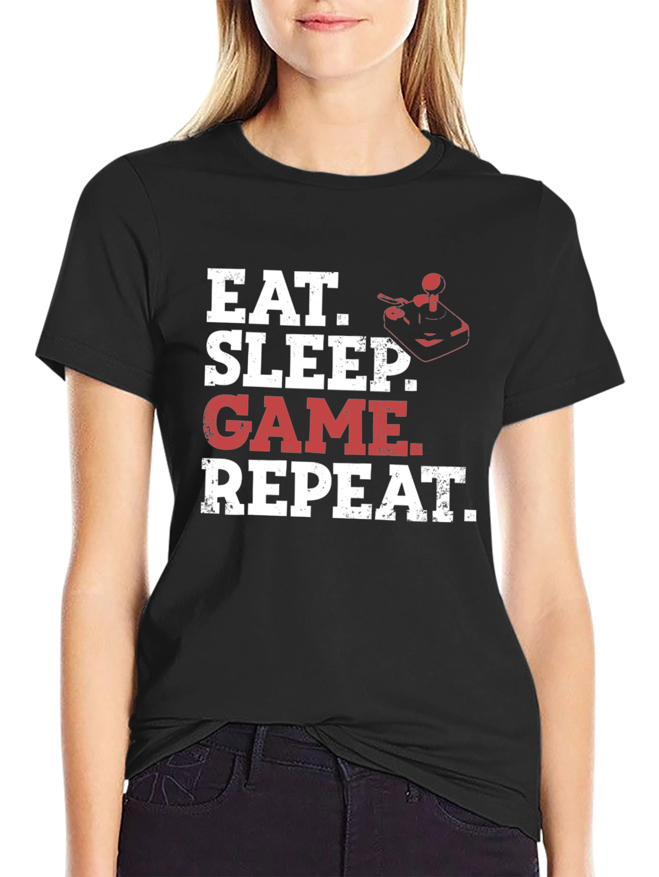 Eat Sleep Game Repeat T-Shirt - Gamer Tee