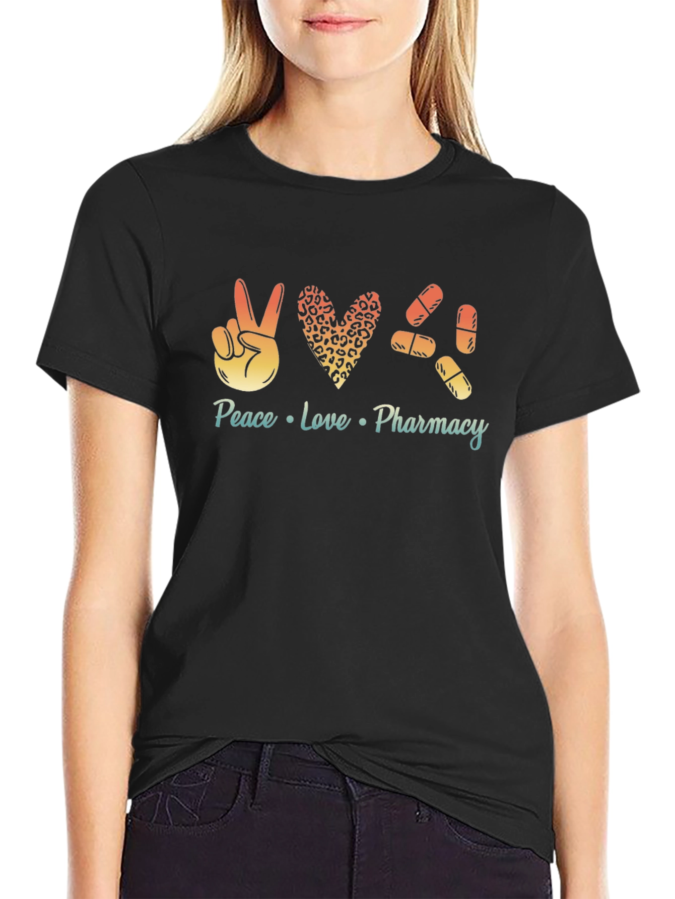 Peace Love Pharmacy Graphic T-Shirt