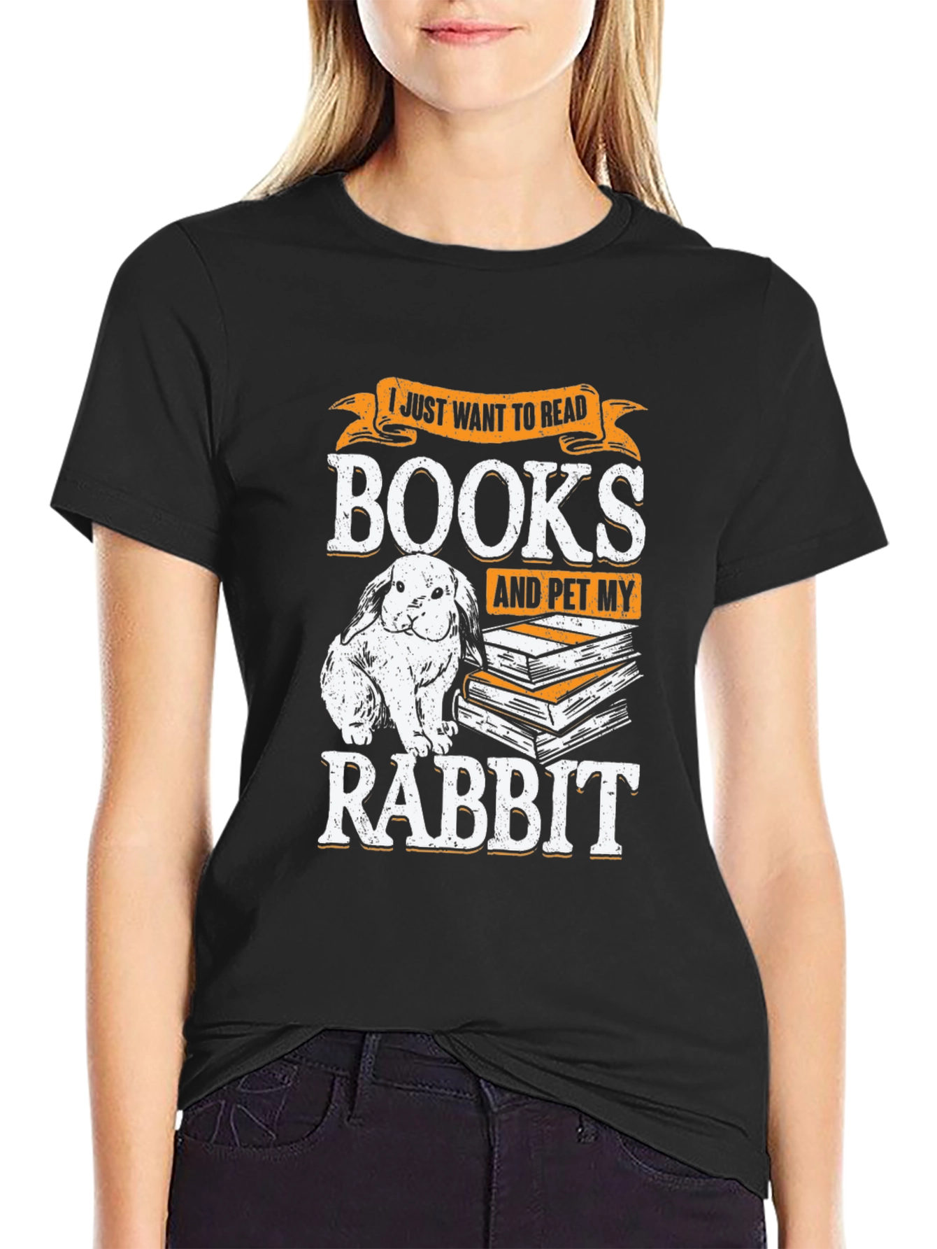 Read Books & Pet My Rabbit - Novelty T-Shirt