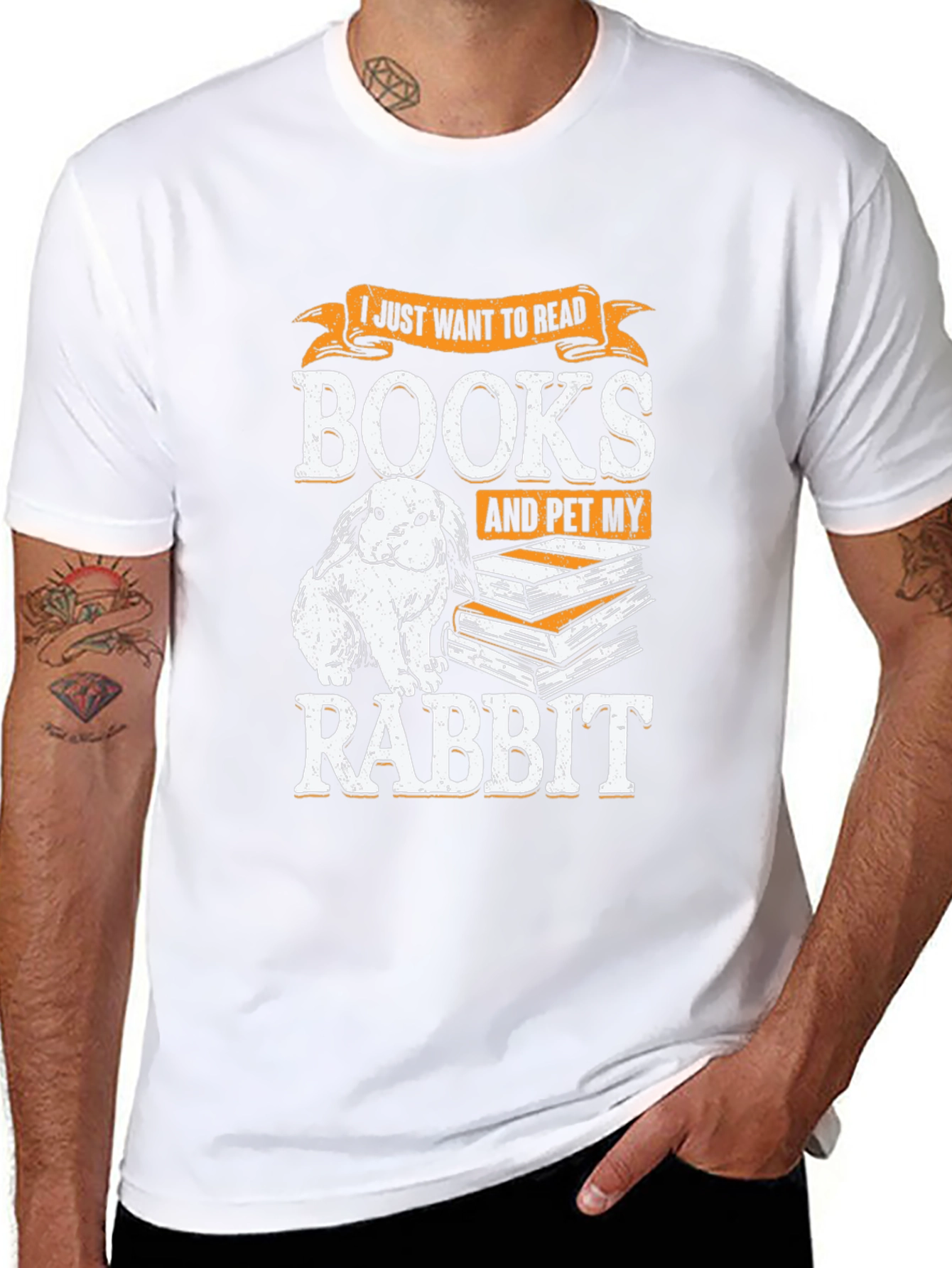 Read Books & Pet My Rabbit - Novelty T-Shirt