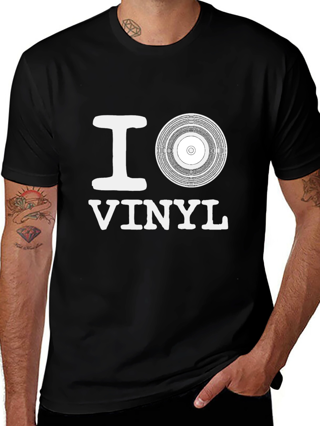 I Love Vinyl Graphic Tee - Music Lovers T-Shirt
