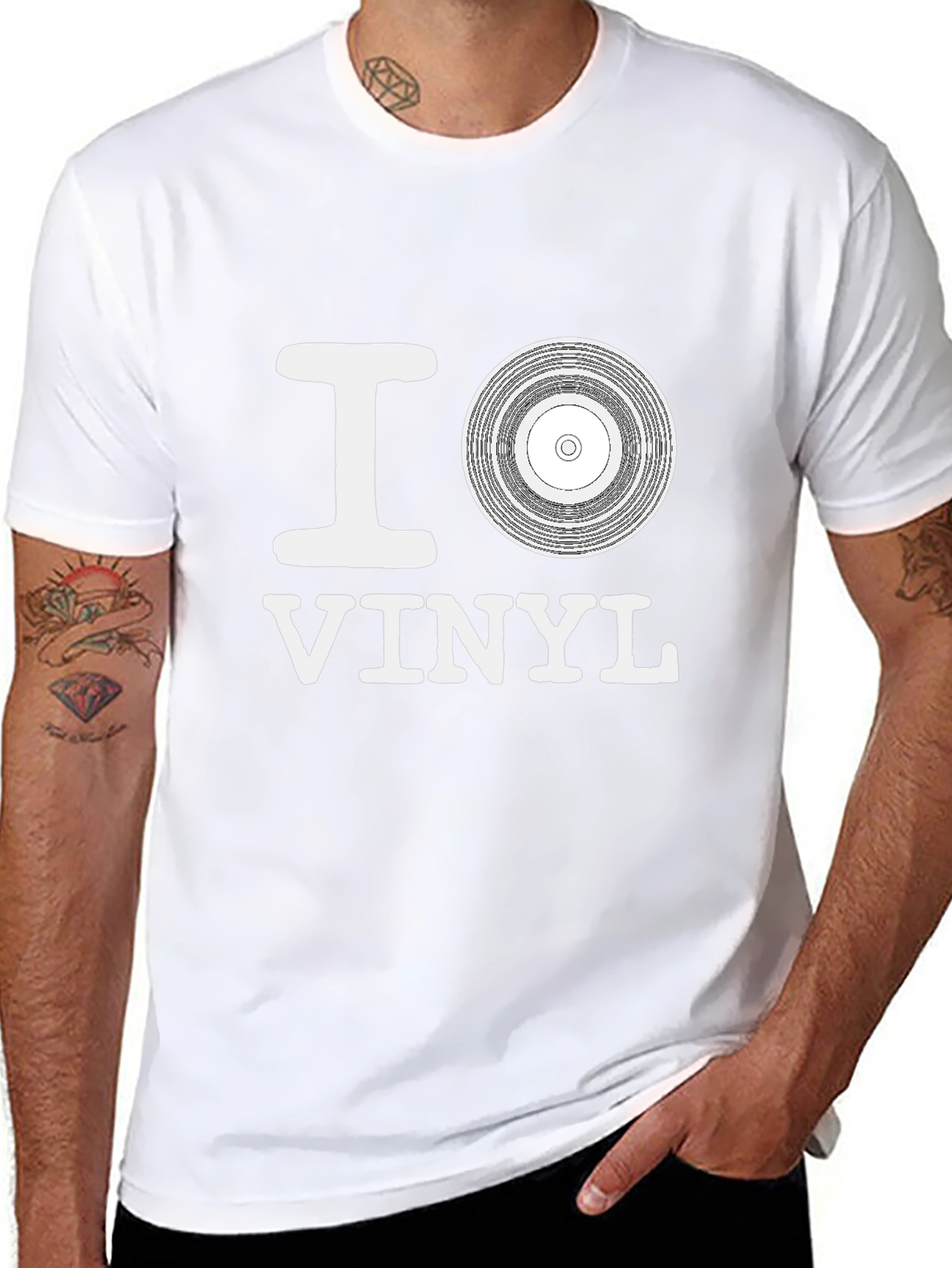 I Love Vinyl Graphic Tee - Music Lovers T-Shirt